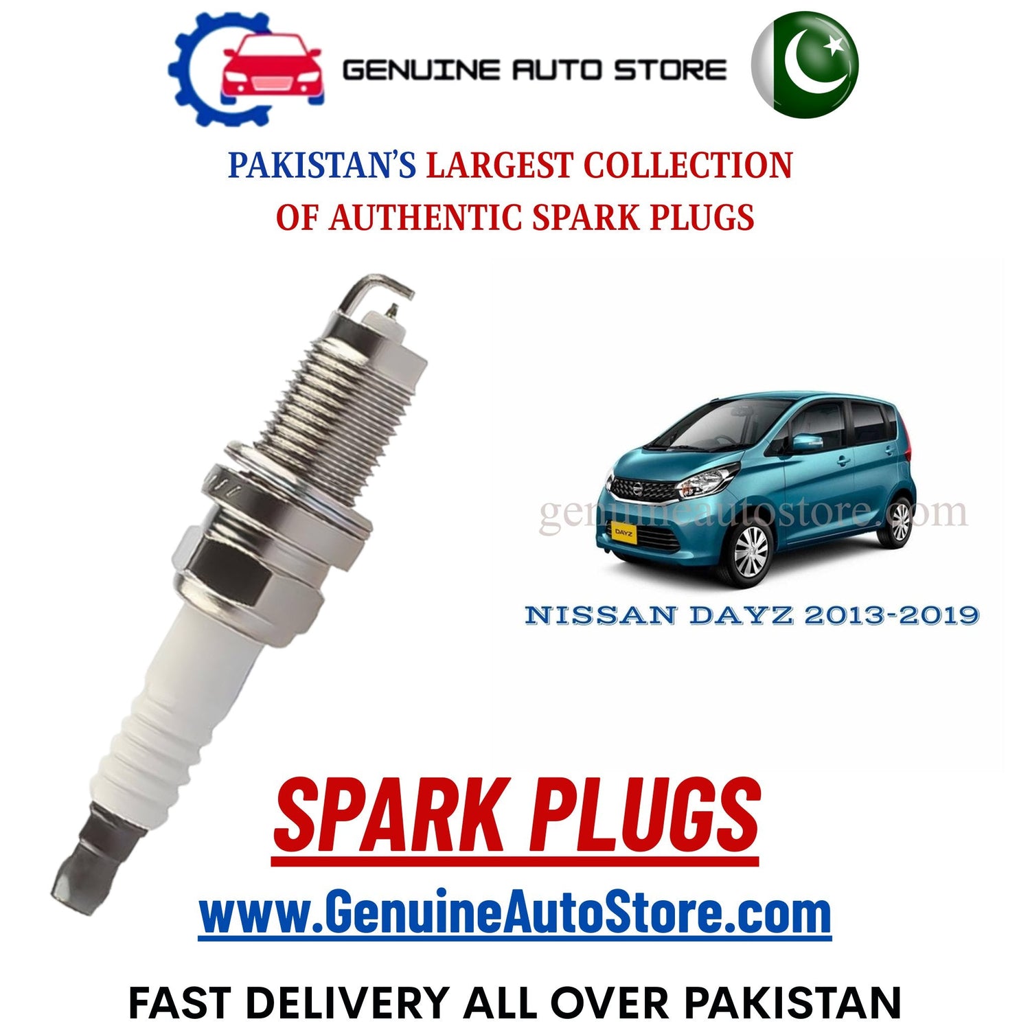 Original Iridium NISSAN DAYZ 2013-2019 spark plugs in Pakistan