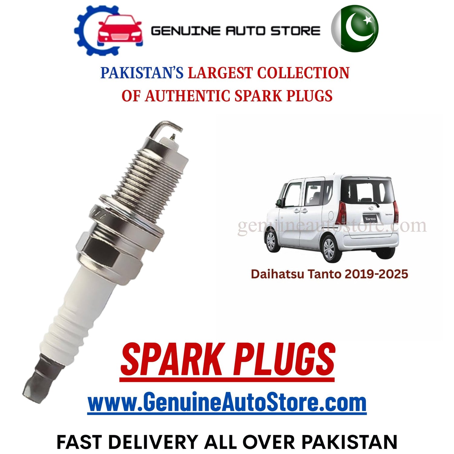 Original Iridium Daihatsu Tanto 2019-2025 spark plugs in Pakistan