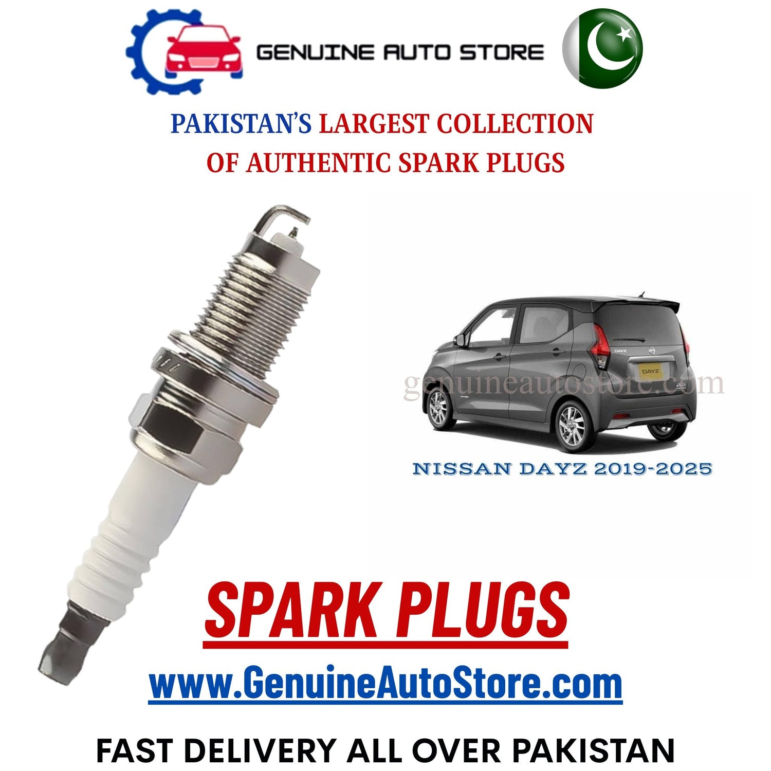 Original Iridium NISSAN DAYZ 2019-2025 spark plugs in Pakistan