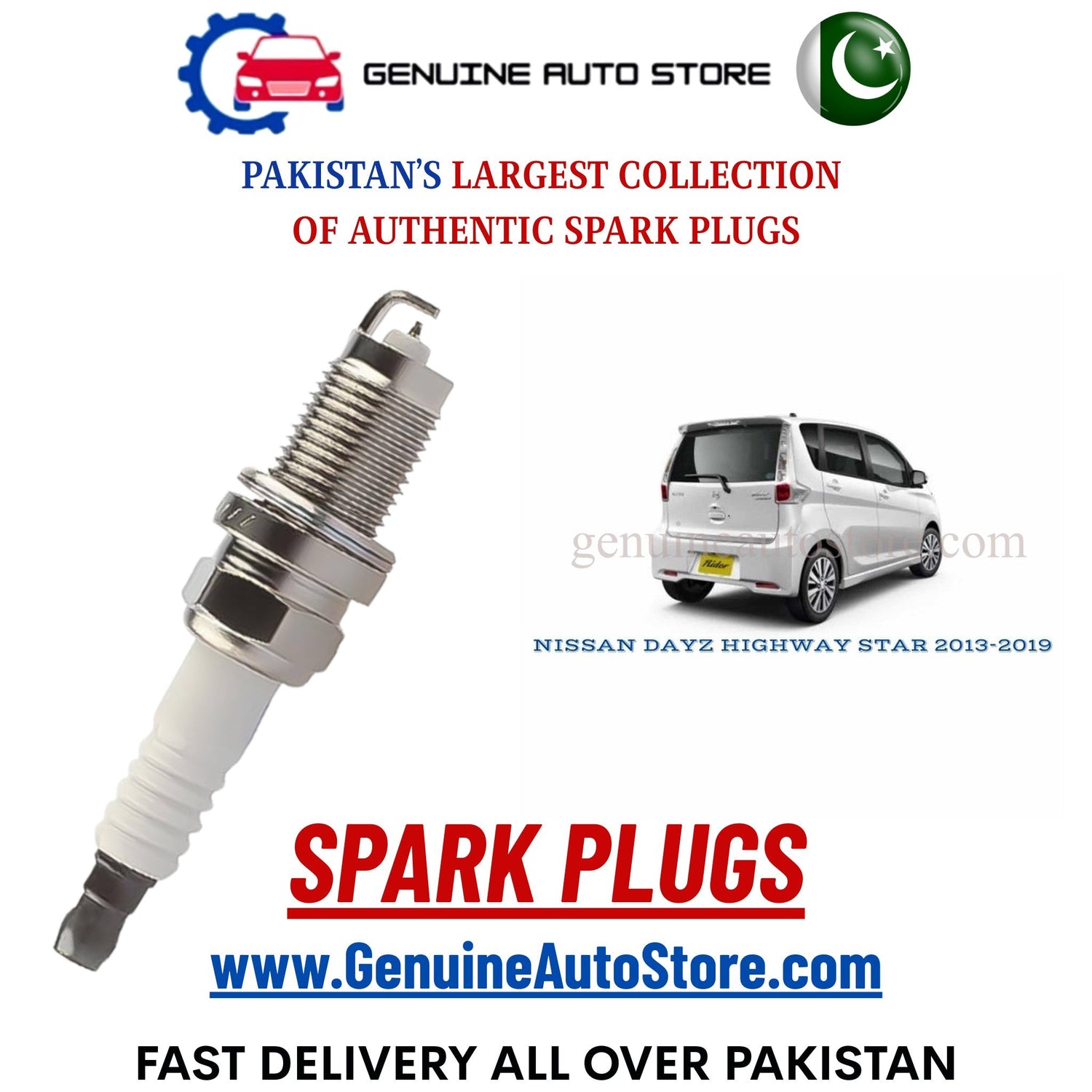 Original Iridium NISSAN DAYZ HIGHWAY STAR 2013-2019 spark plugs in Pakistan