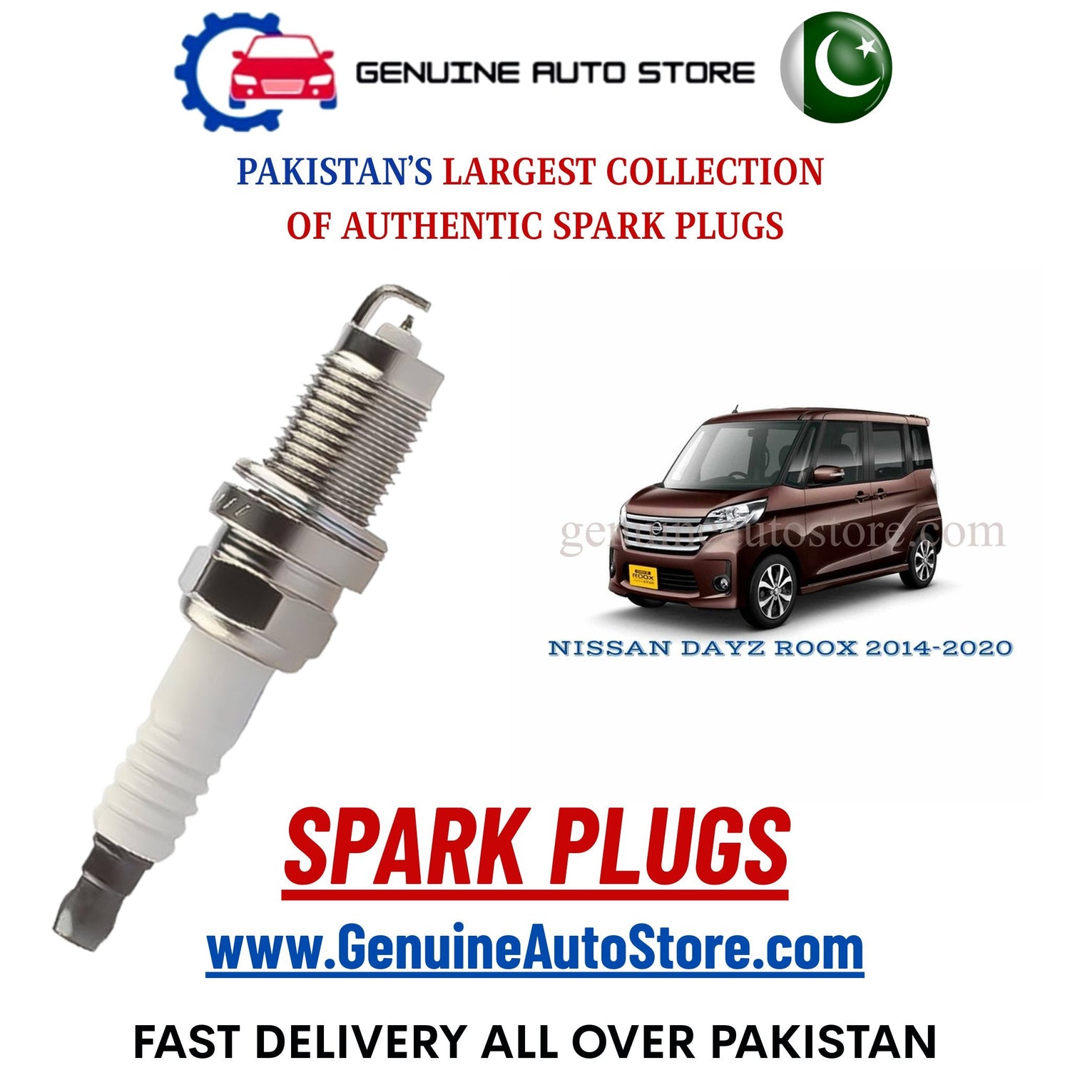 Original Iridium NISSAN DAYZ ROOX 2014-2020 spark plugs in Pakistan