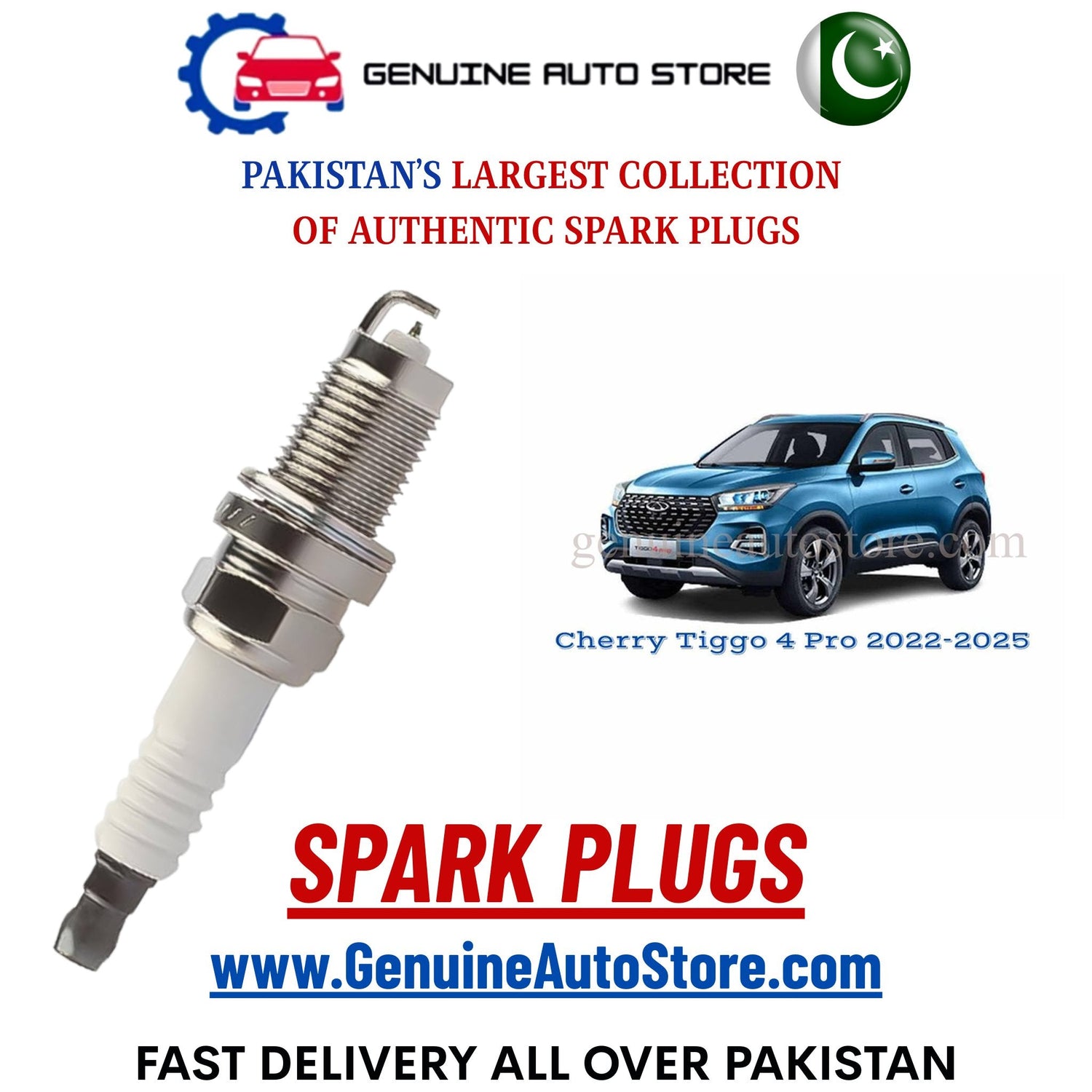 Original Iridium Cherry Tiggo 4 Pro 2022-2025 spark plugs in Pakistan