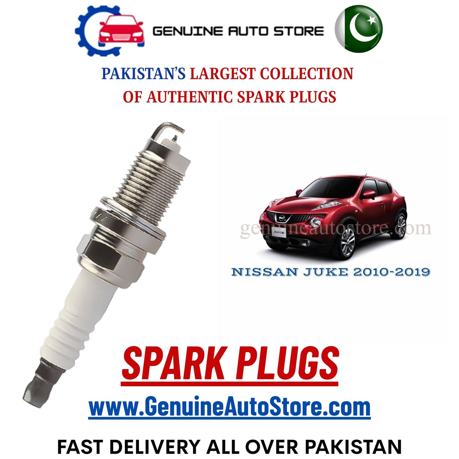 Original Iridium NISSAN JUKE 2010-2019 spark plugs in Pakistan