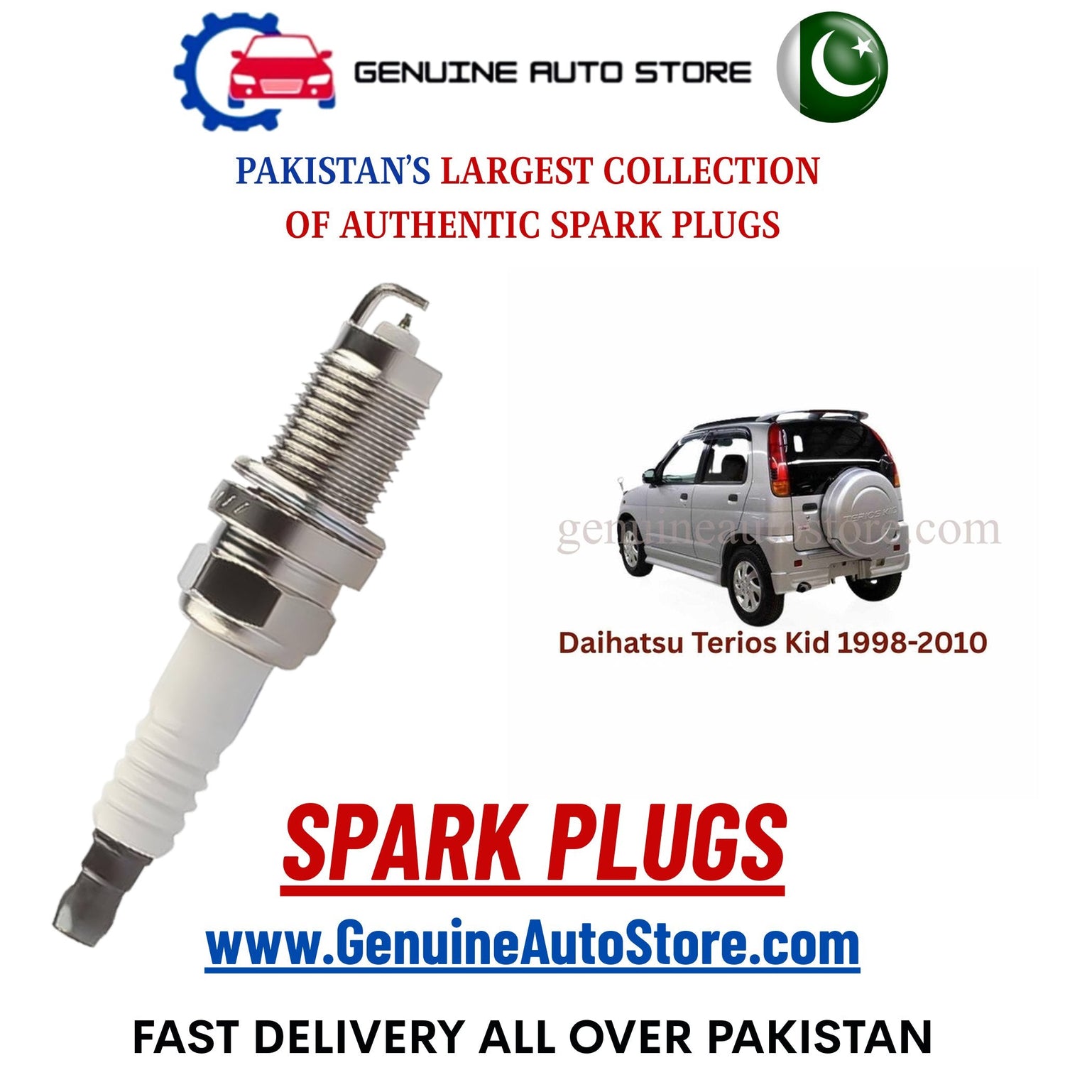Original Iridium Daihatsu Terios Kid 1998-2010 spark plugs in Pakistan