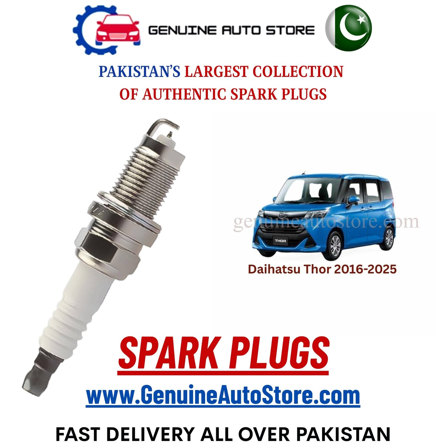 Original Iridium Daihatsu Thor 2016-2025 spark plugs in Pakistan