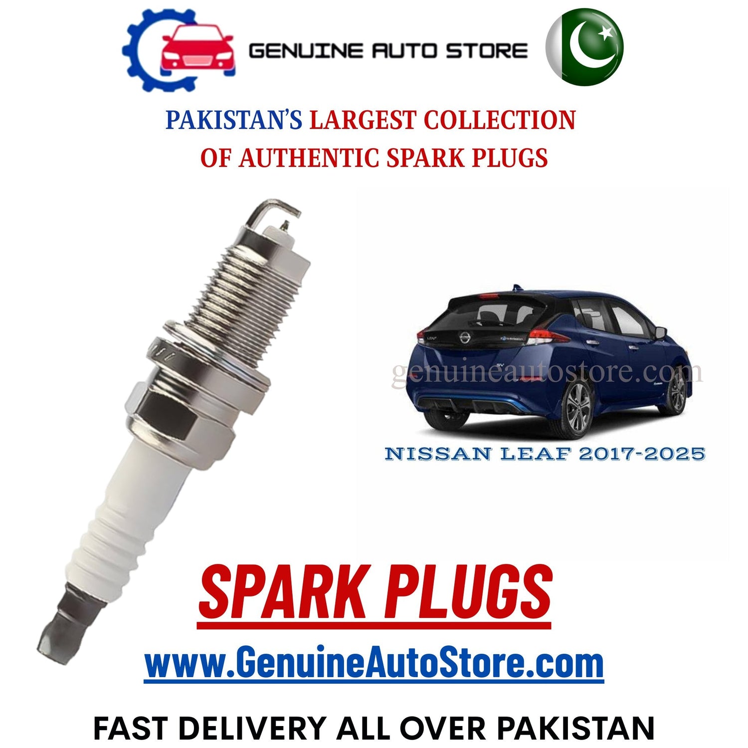 Original Iridium NISSAN LEAF 2017-2025 spark plugs in Pakistan