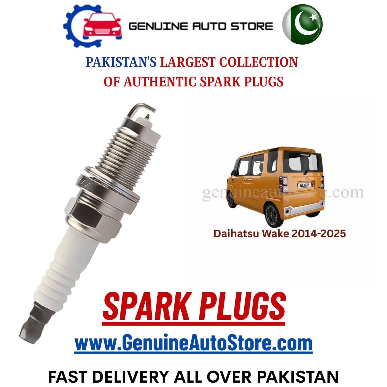 Original Iridium Daihatsu Wake 2014-2025 spark plugs in Pakistan