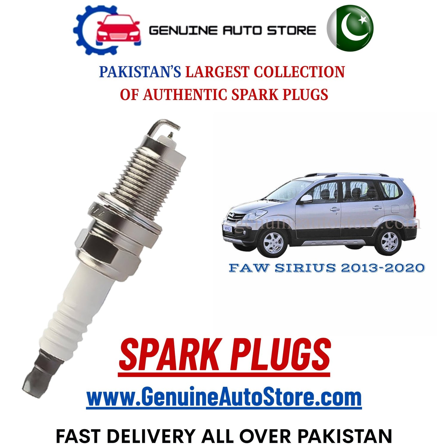Original Iridium FAW SIRIUS 2013-2020 spark plugs in Pakistan