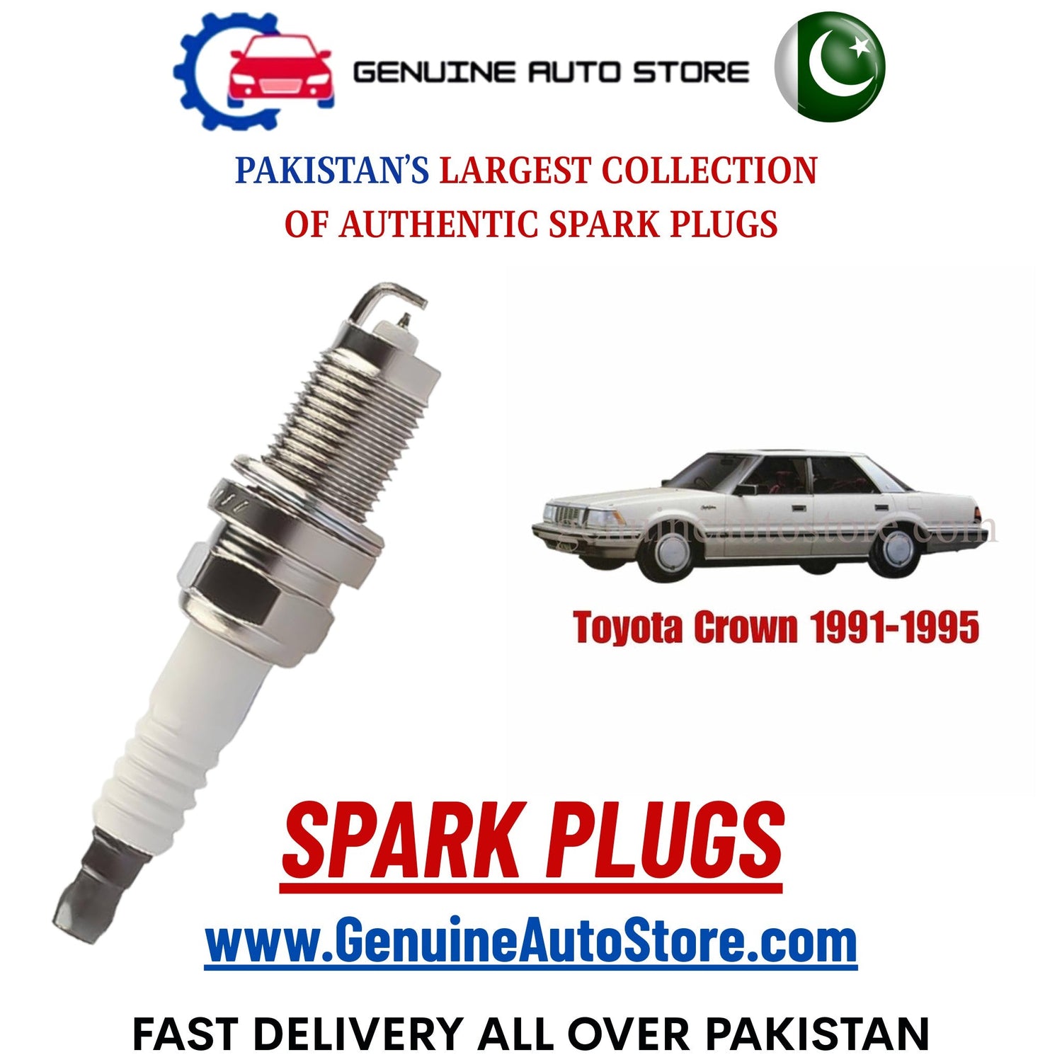 Original Iridium Toyota Crown 1991-1995 spark plugs in Pakistan