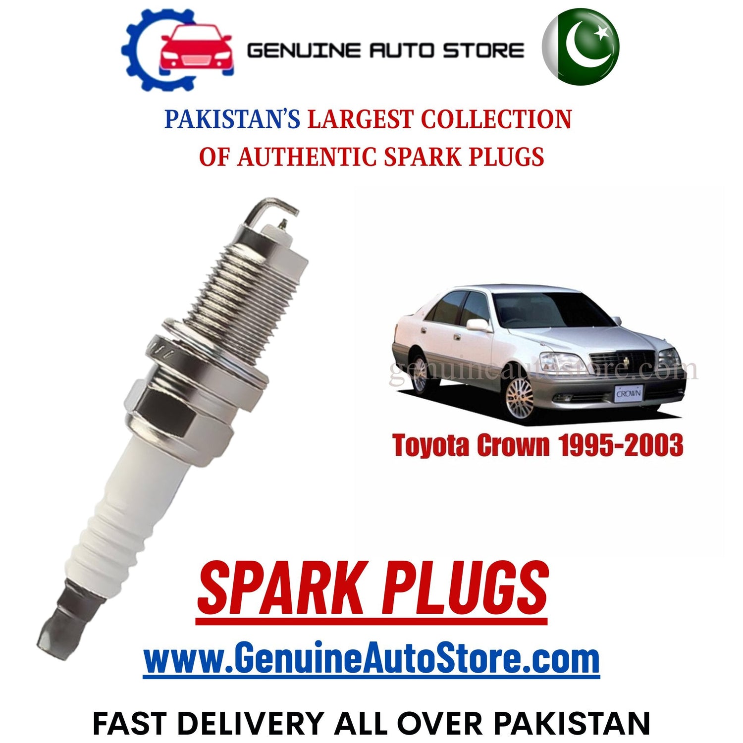 Original Iridium Toyota Crown 1995-2003 spark plugs in Pakistan