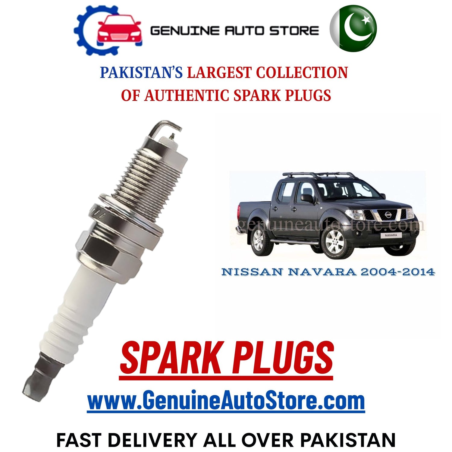 Original Iridium NISSAN NAVARA 2004-2014 spark plugs in Pakistan