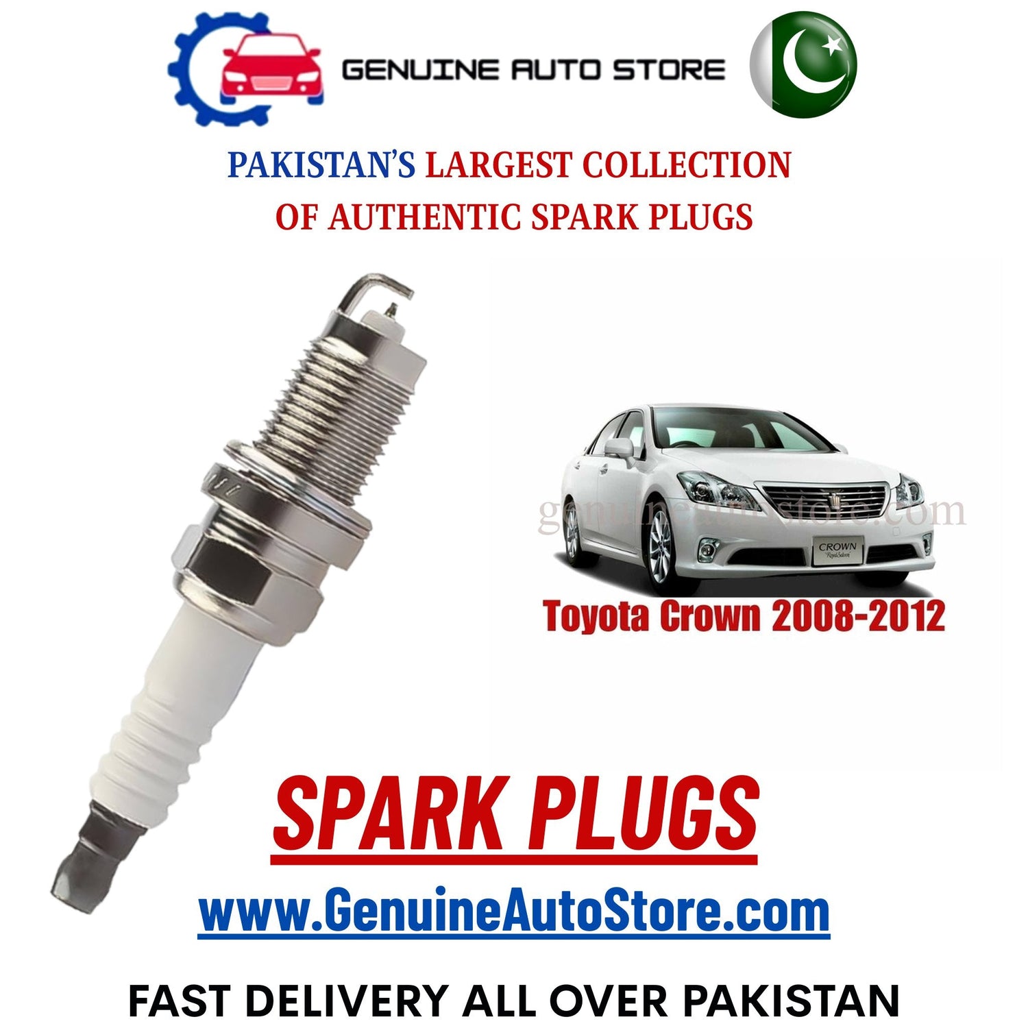 Original Iridium Toyota Crown 2008-2012 spark plugs in Pakistan