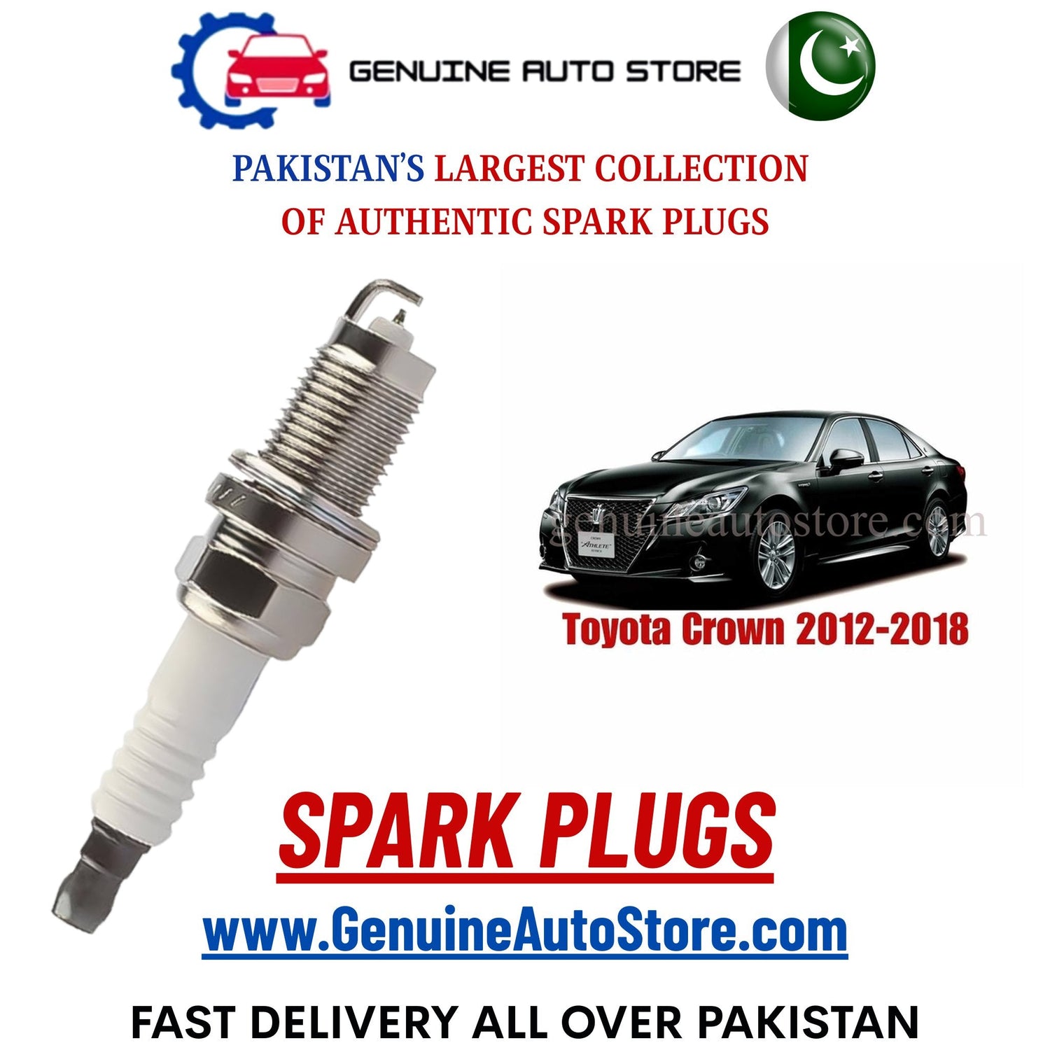 Original Iridium Toyota Crown 2012-2018 spark plugs in Pakistan