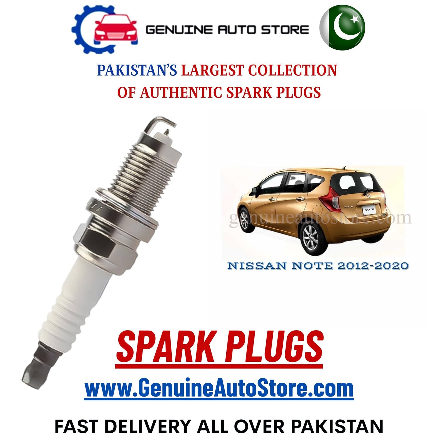 Original Iridium NISSAN NOTE 2012-2020 spark plugs in Pakistan