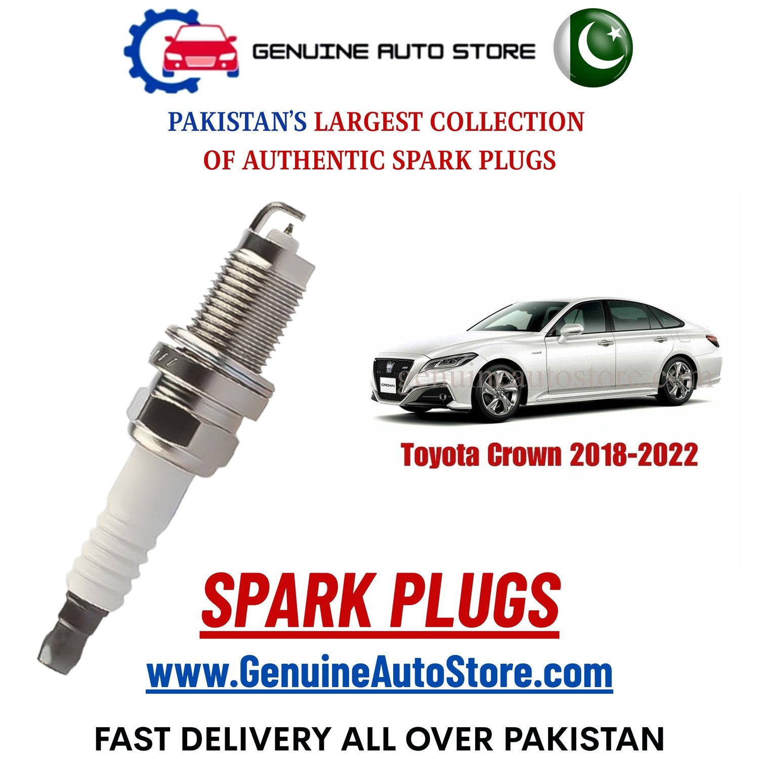 Original Iridium Toyota Crown 2018-2022 spark plugs in Pakistan