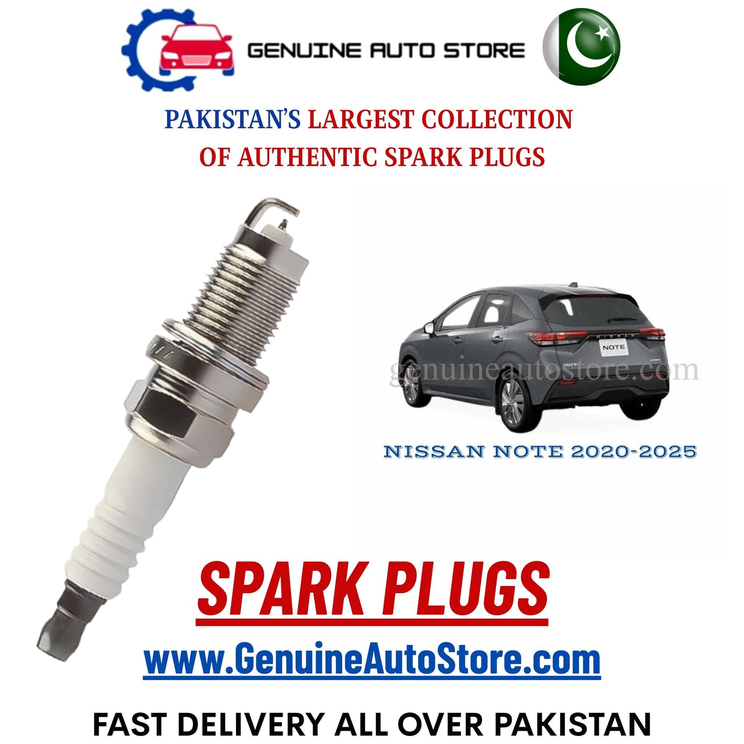 Original Iridium NISSAN NOTE 2020-2025 spark plugs in Pakistan