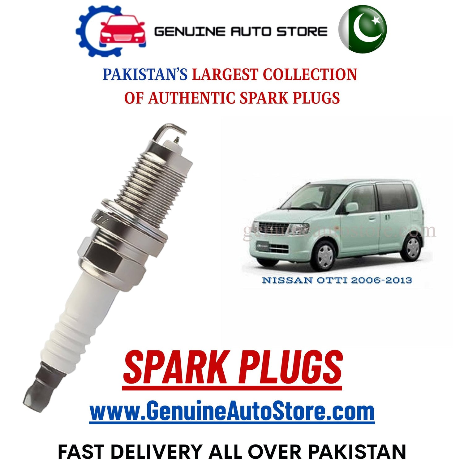 Original Iridium NISSAN OTTI 2006-2013 spark plugs in Pakistan