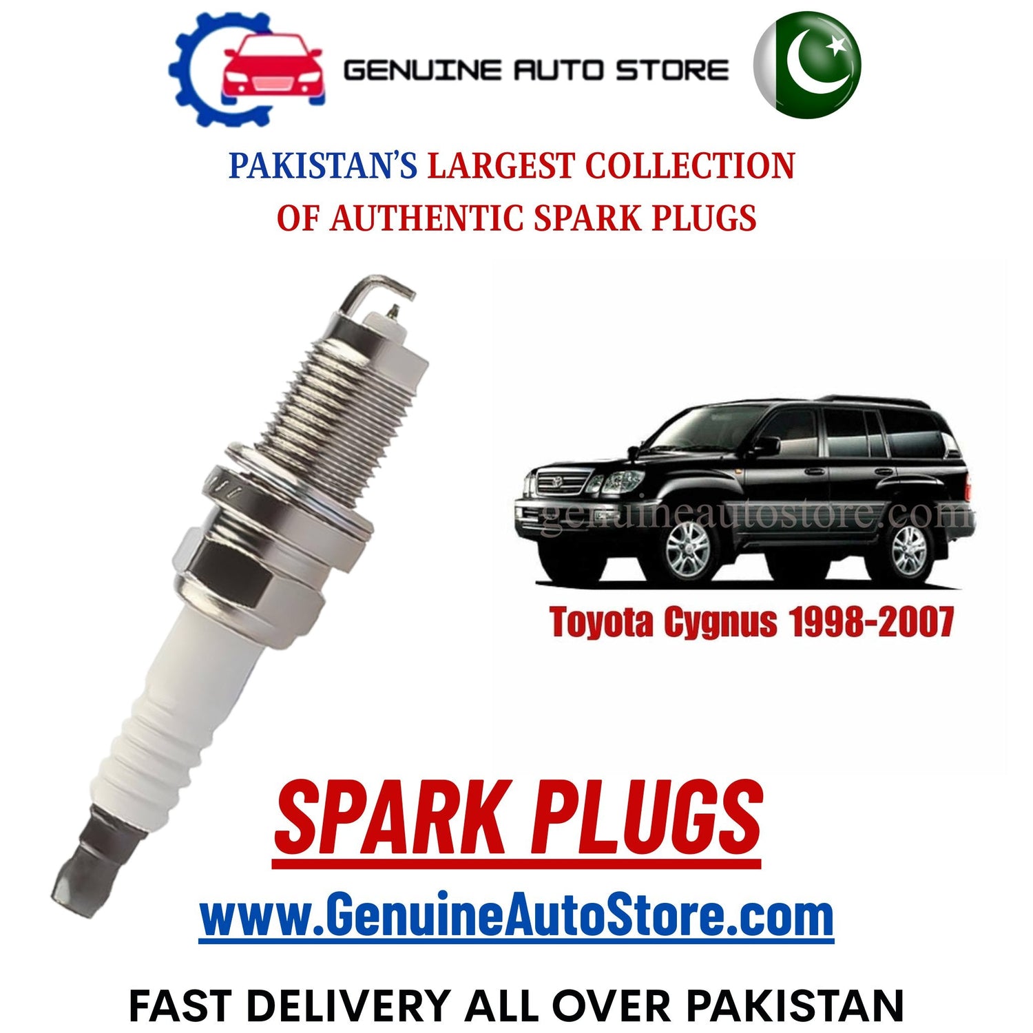 Original Iridium Toyota Cygnus 1998-2007 spark plugs in Pakistan
