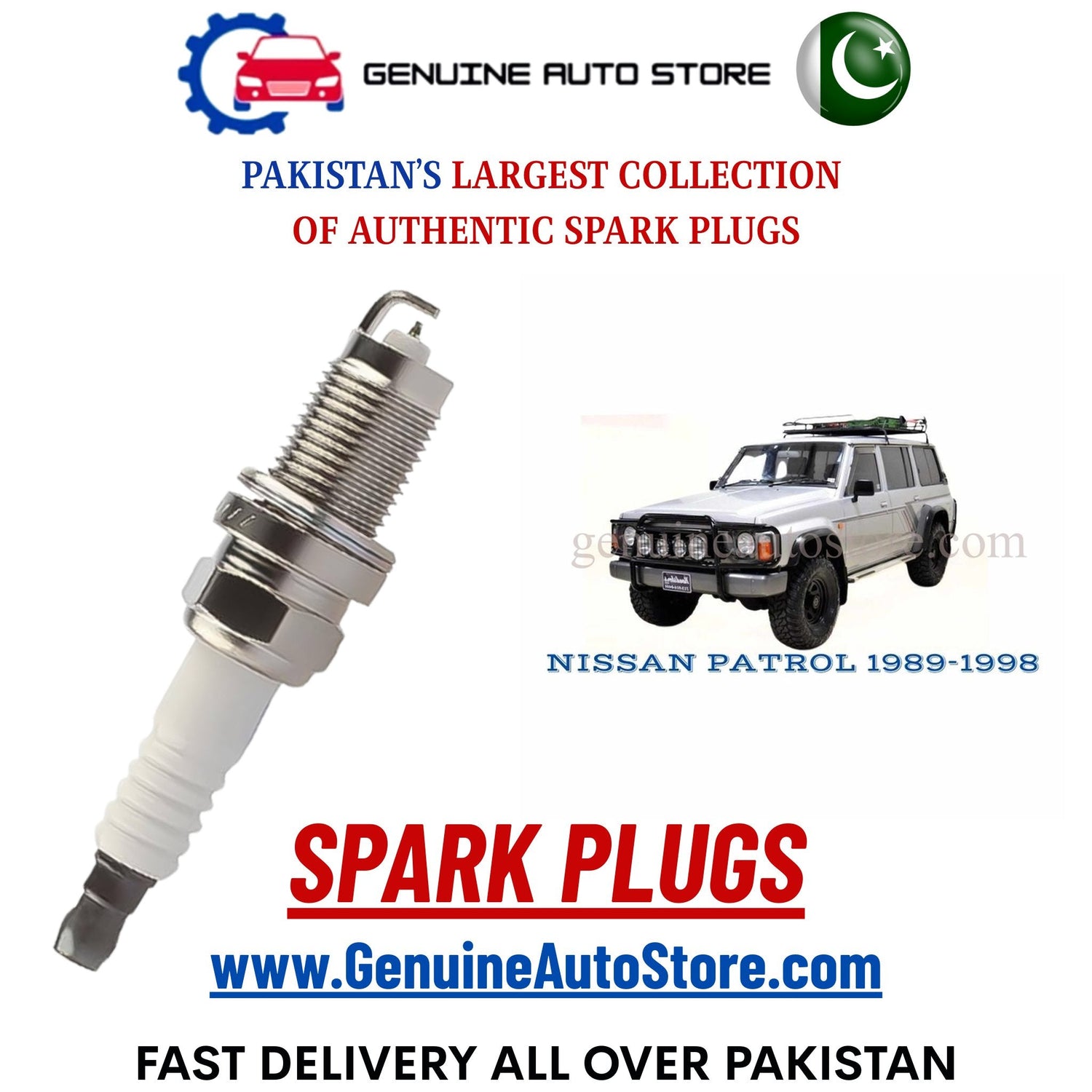 Original Iridium NISSAN PATROL 1989-1998 spark plugs in Pakistan