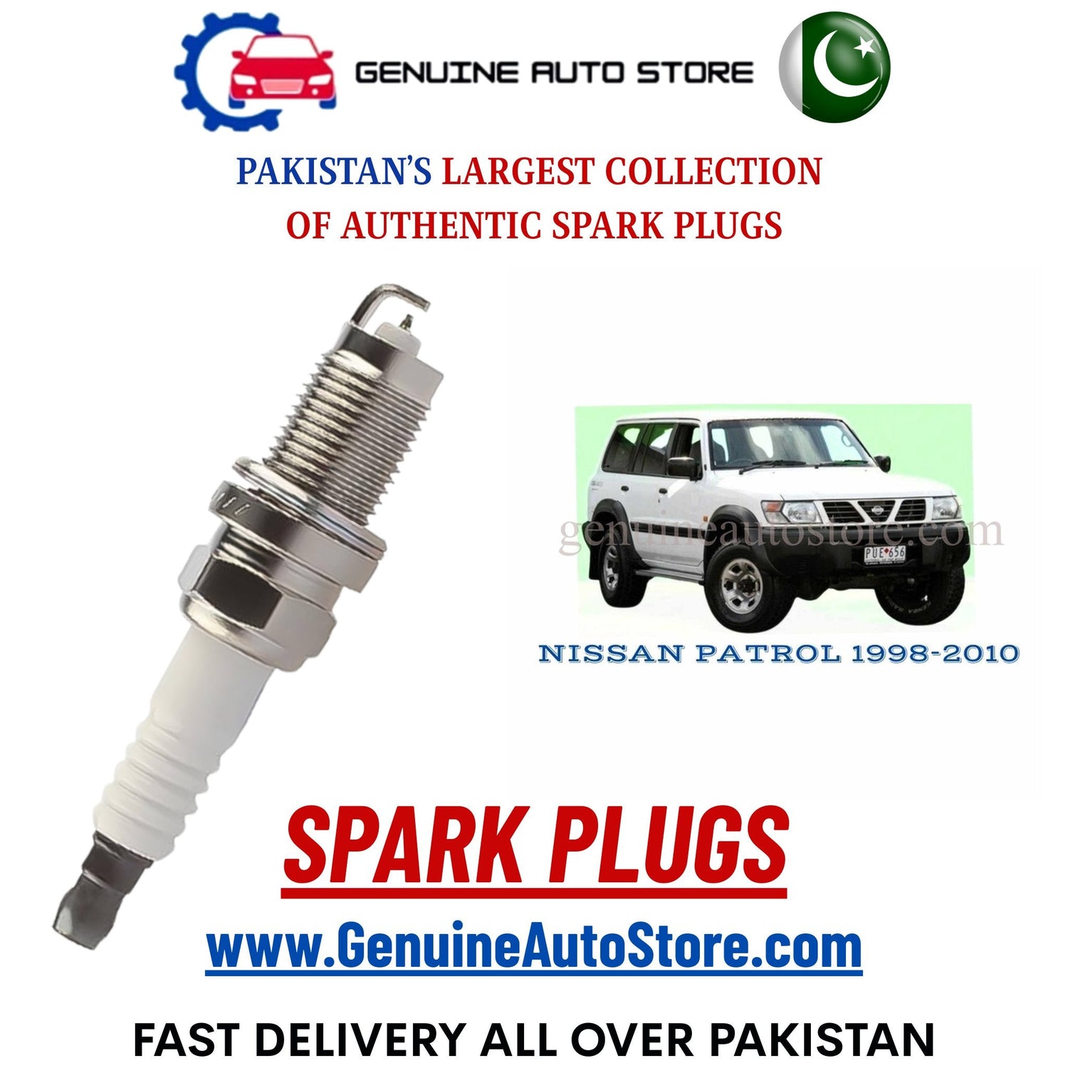 Original Iridium NISSAN PATROL 1998-2010 spark plugs in Pakistan