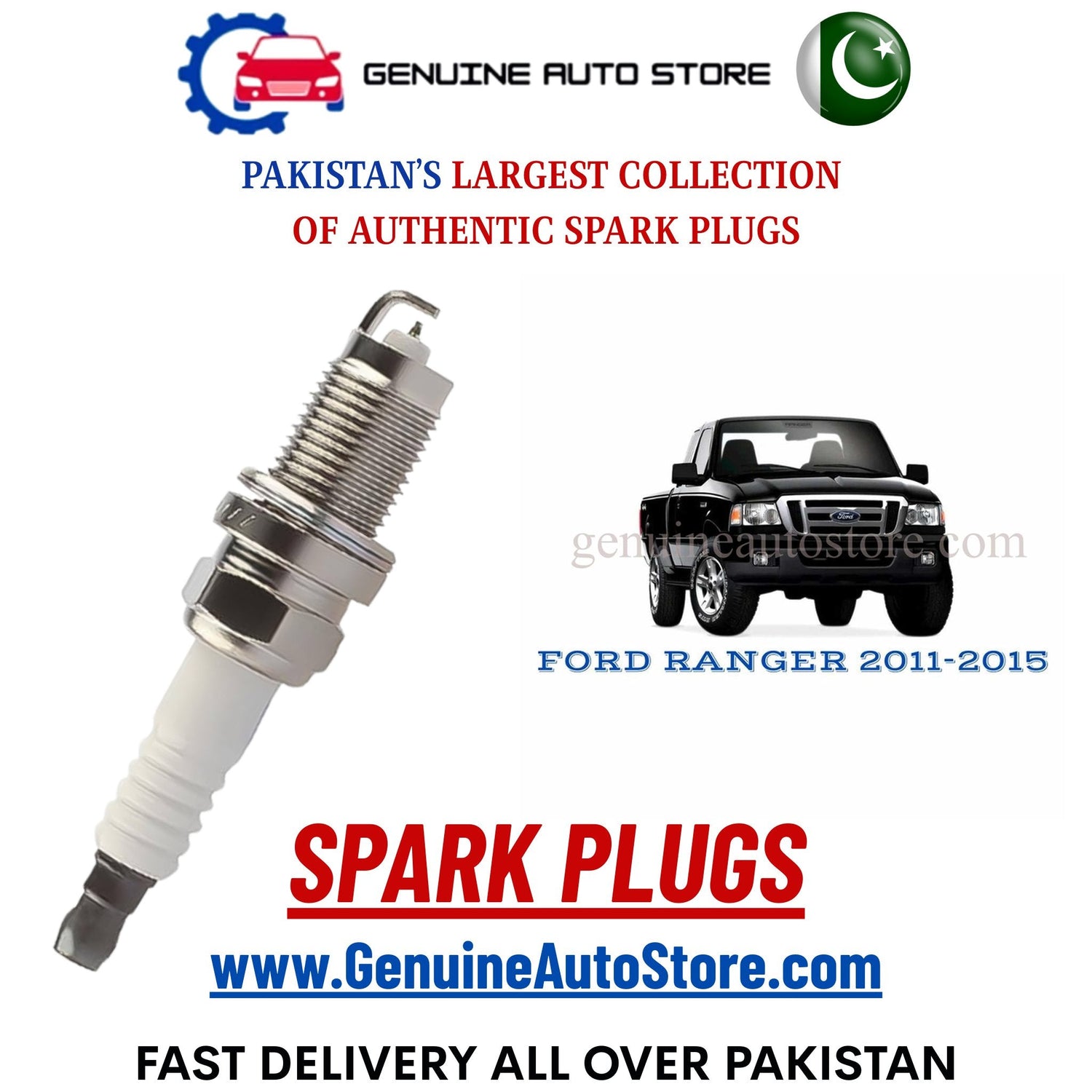 Original Iridium FORD RANGER 2011-2015 spark plugs in Pakistan