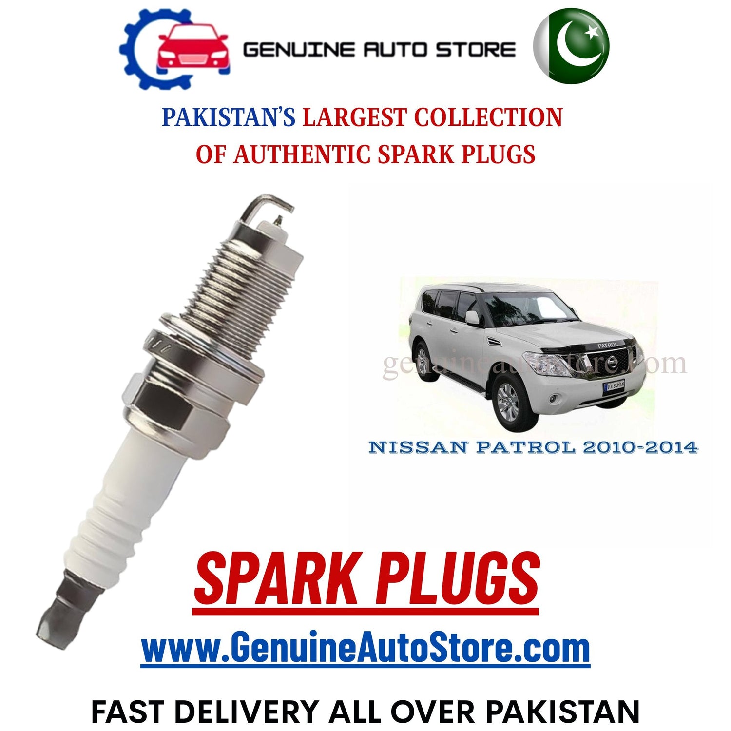Original Iridium NISSAN PATROL 2010-2014 spark plugs in Pakistan