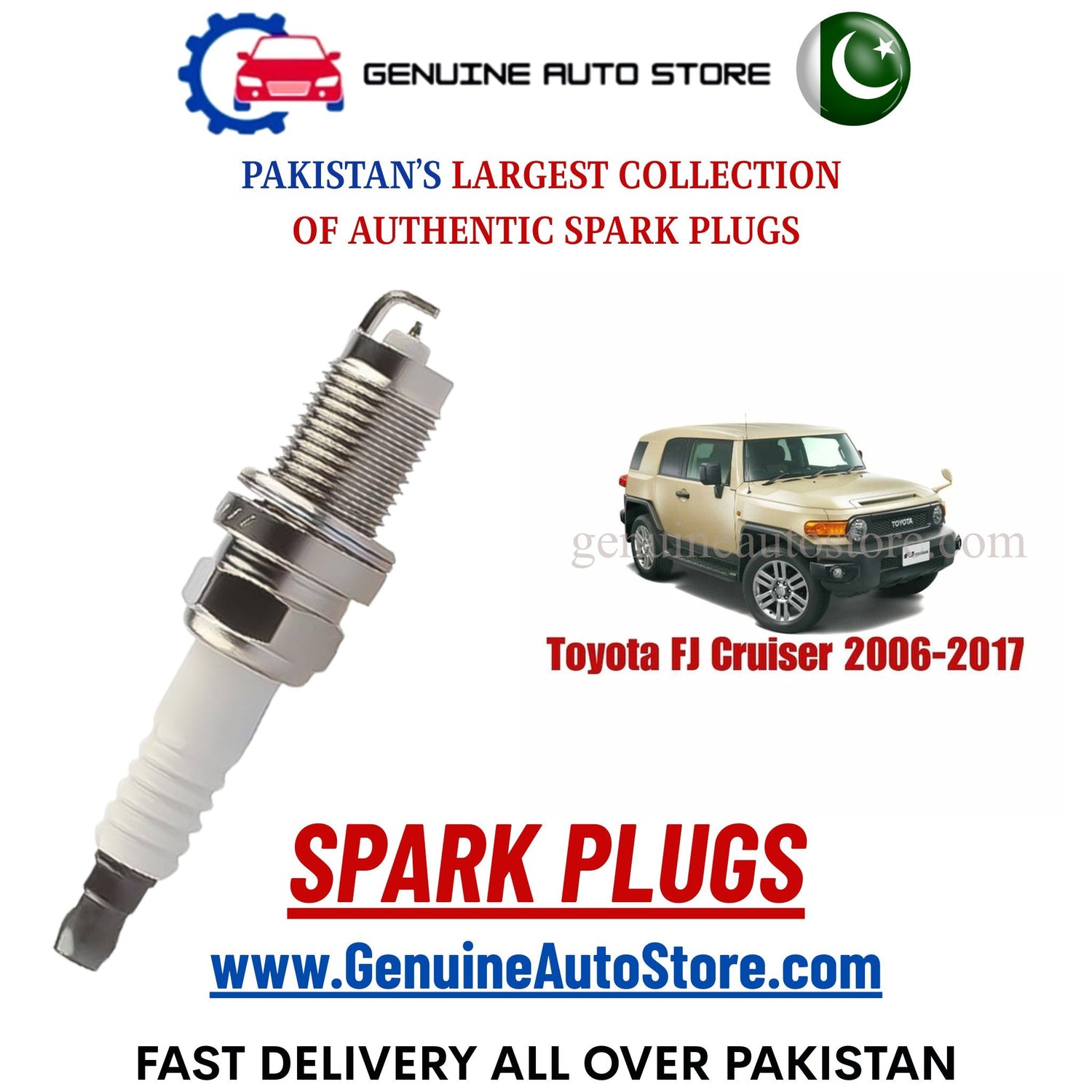 Original Iridium Toyota FJ Cruiser 2006-2017 spark plugs in Pakistan