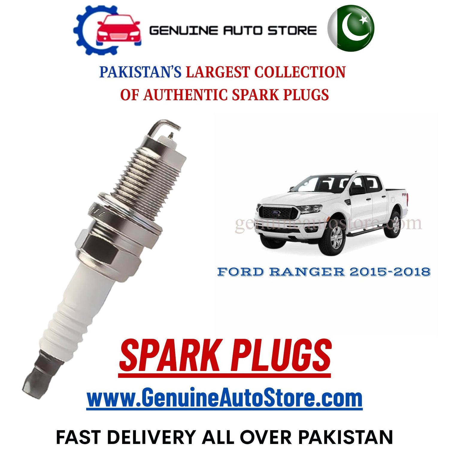 Original Iridium FORD RANGER 2015-2018 spark plugs in Pakistan