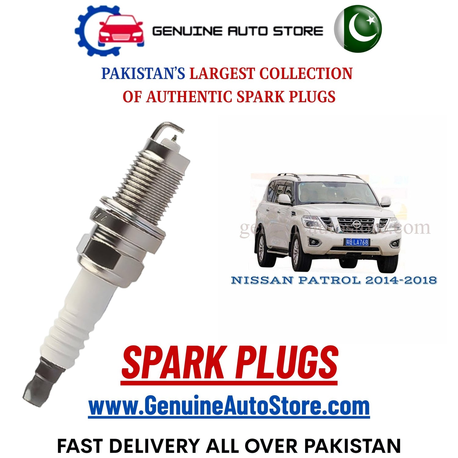 Original Iridium NISSAN PATROL 2014-2018 spark plugs in Pakistan
