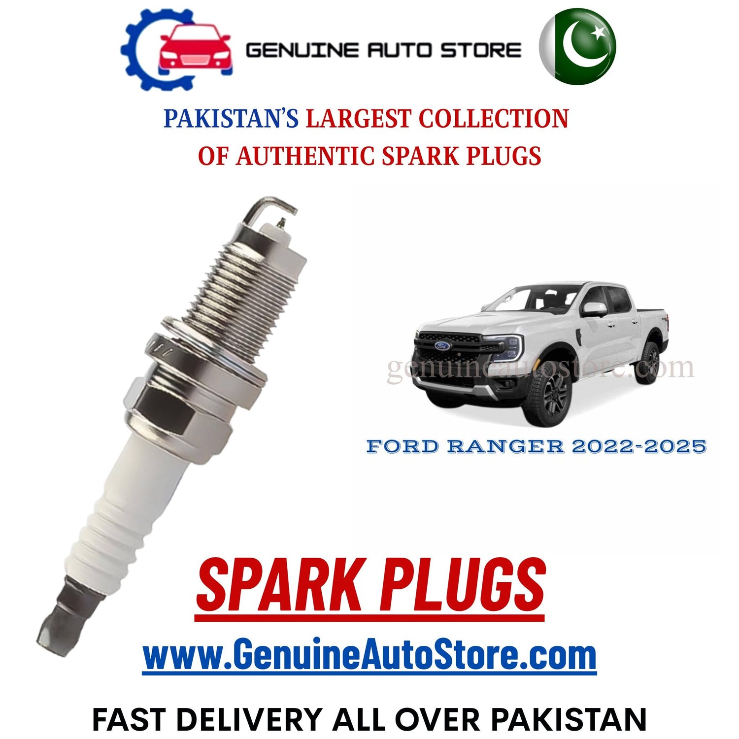 Original Iridium FORD RANGER 2022-2025 spark plugs in Pakistan