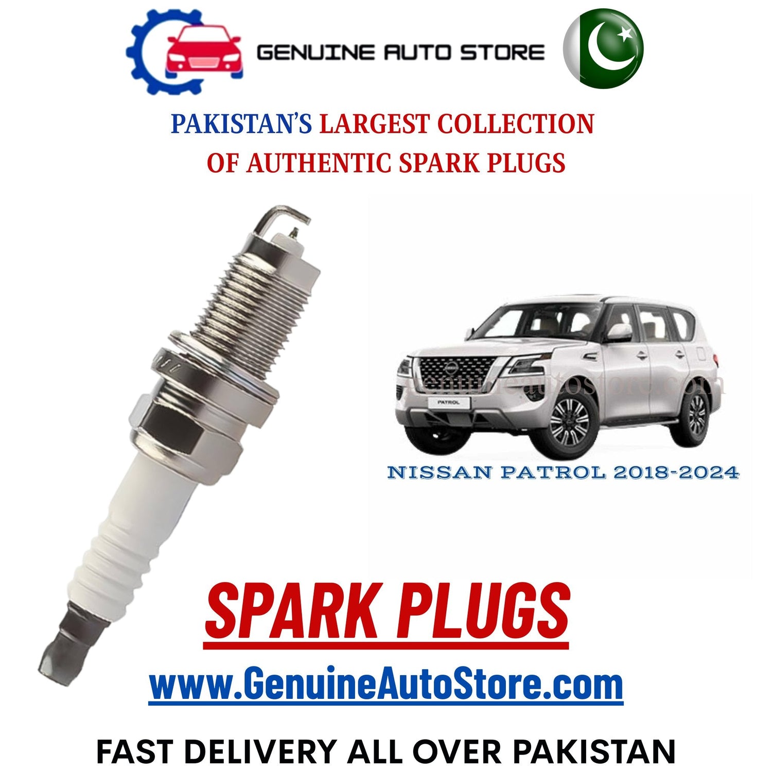 Original Iridium NISSAN PATROL 2018-2024 spark plugs in Pakistan