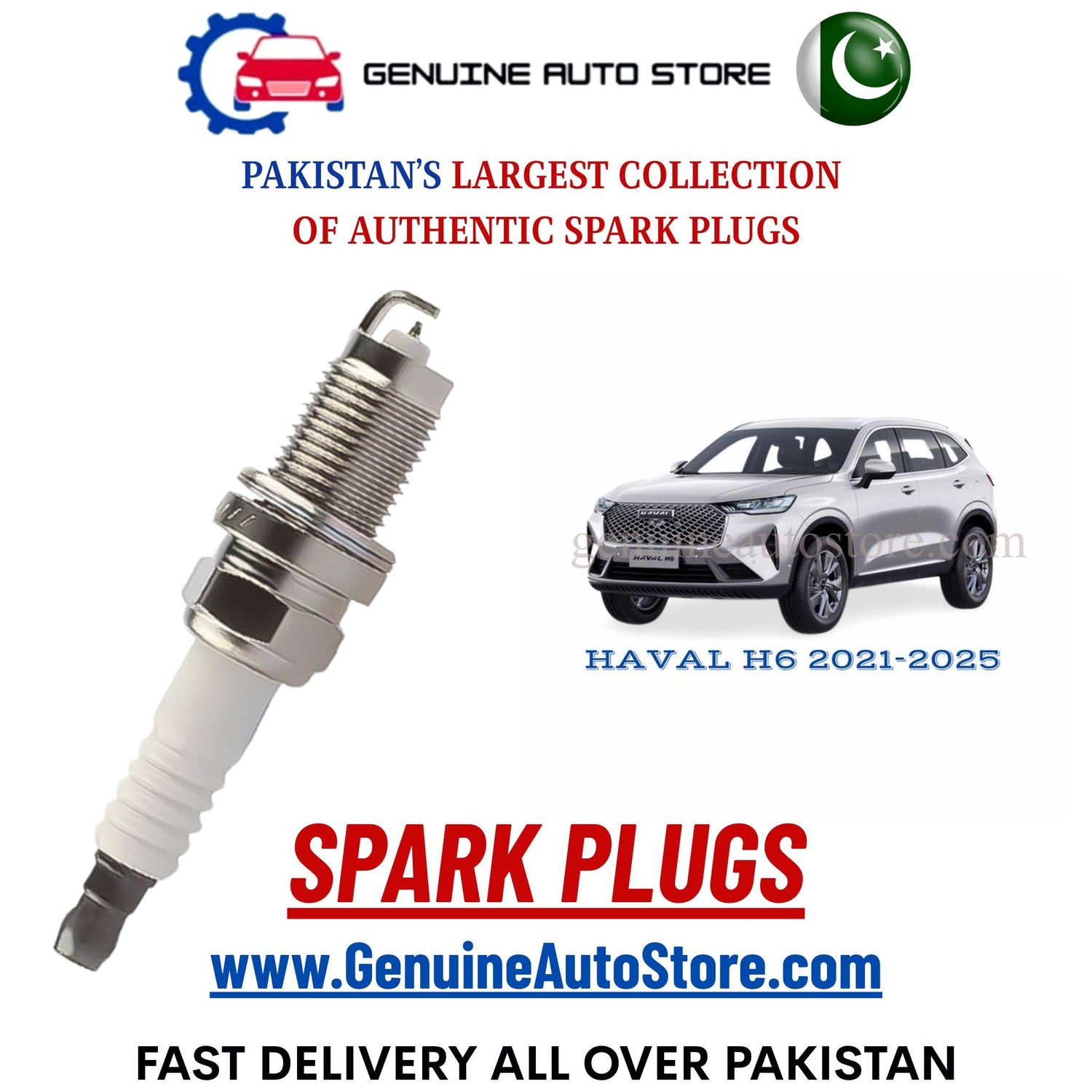 Original Iridium HAVAL H6 2021-2025 spark plugs in Pakistan