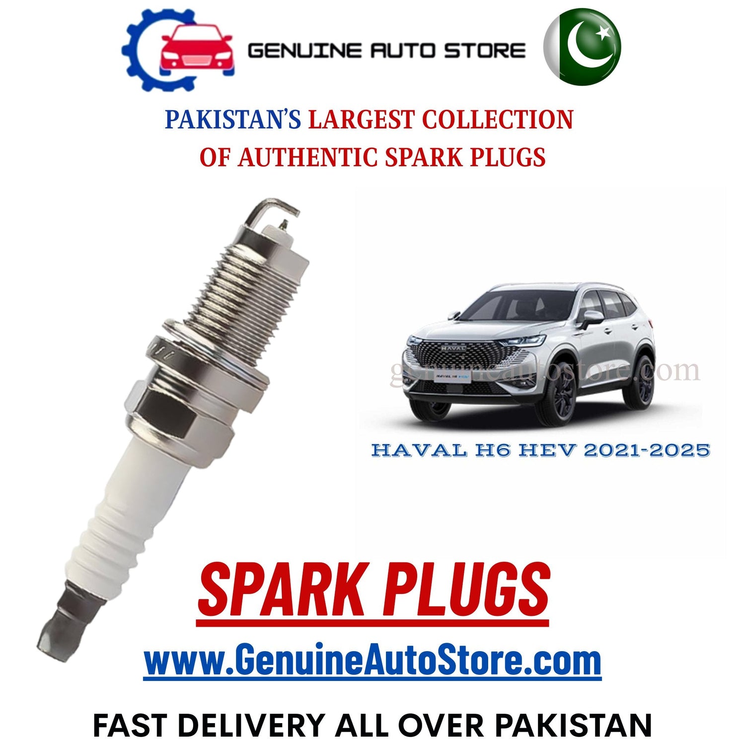 Original Iridium HAVAL H6 HEV 2021-2025 spark plugs in Pakistan