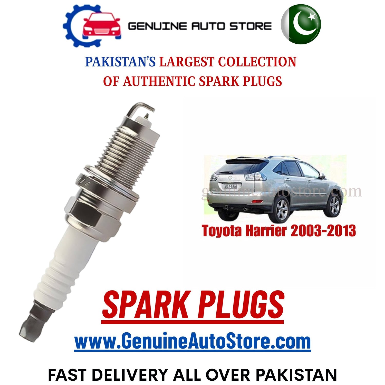 Original Iridium Toyota Harrier 2003-2013 spark plugs in Pakistan