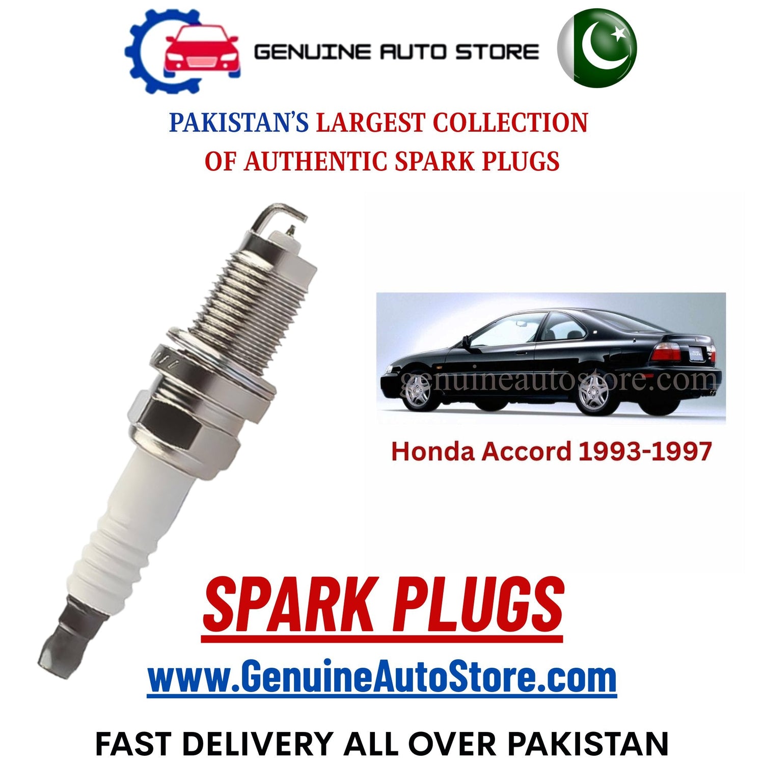Original Iridium Honda Accord 1993-1997 spark plugs in Pakistan