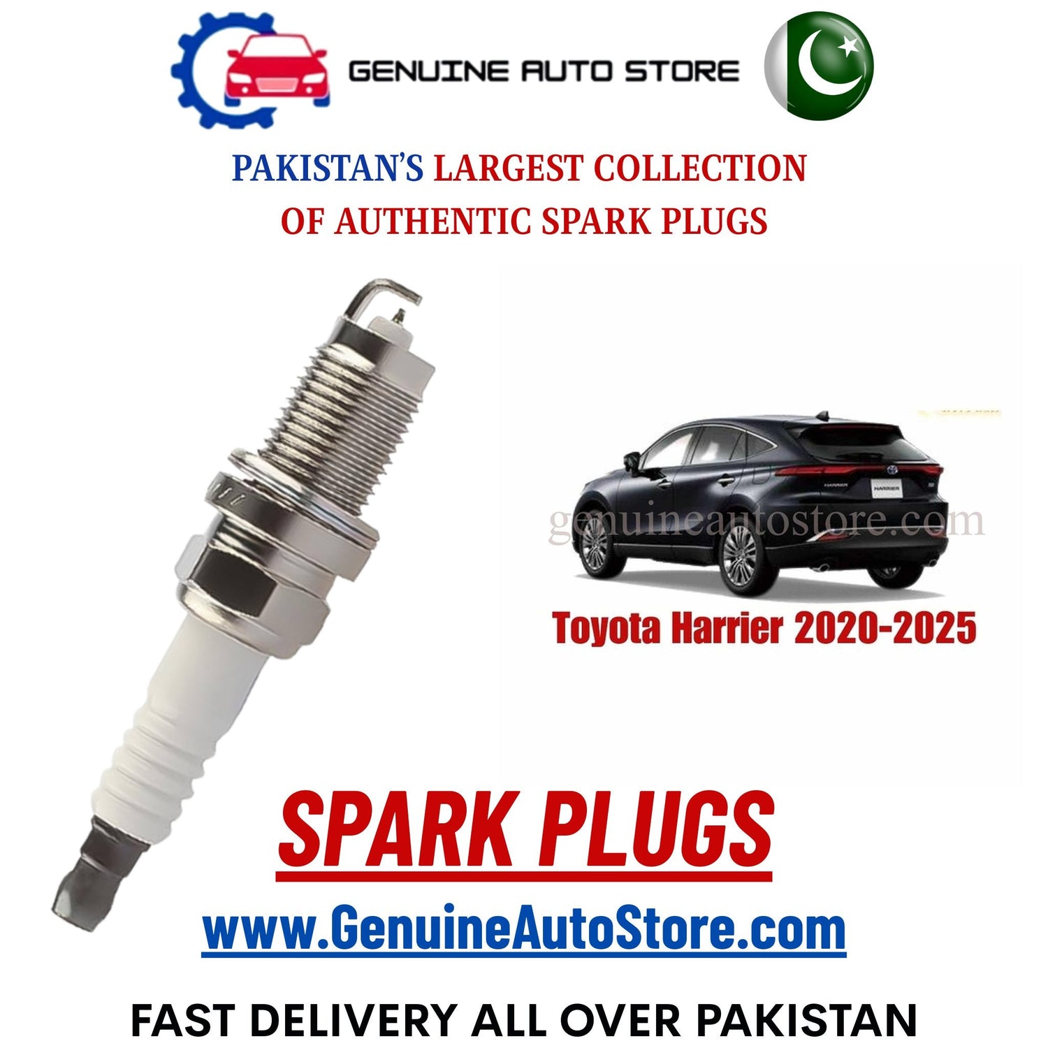 Original Iridium Toyota Harrier 2020-2025 spark plugs in Pakistan