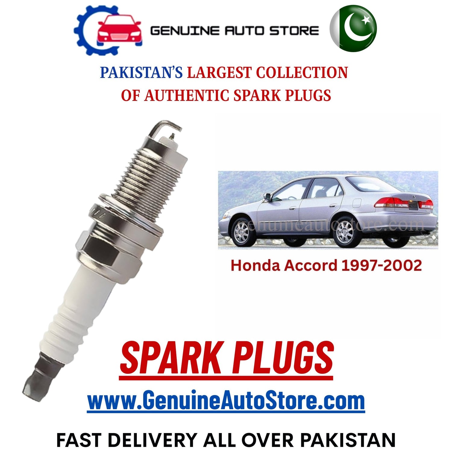 Original Iridium Honda Accord 1997-2002 spark plugs in Pakistan