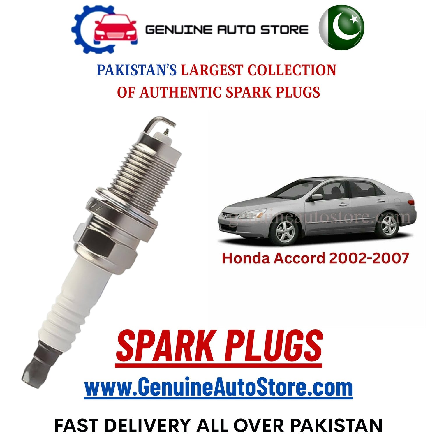Original Iridium Honda Accord 2002-2007 spark plugs in Pakistan