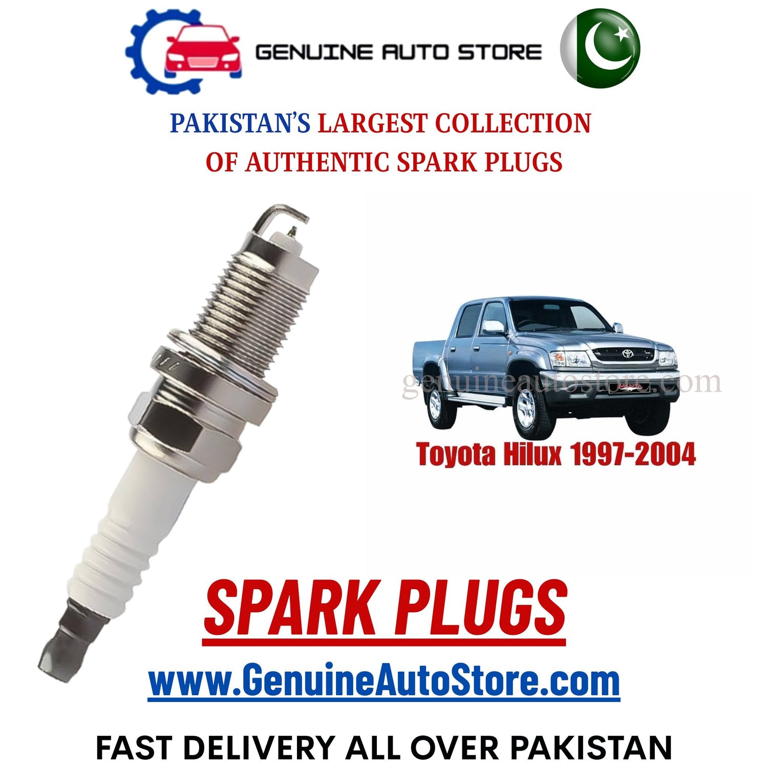 Original Iridium Toyota Hilux 1997-2004 spark plugs in Pakistan