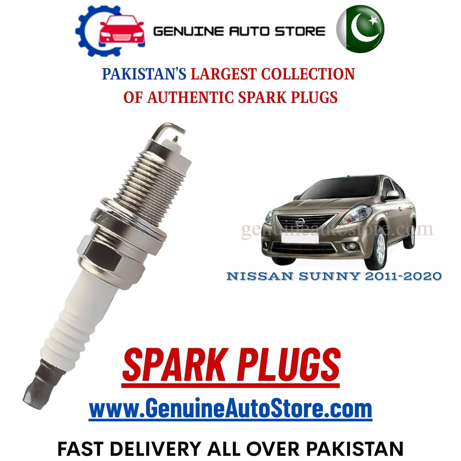 Original Iridium NISSAN SUNNY 2011-2020 spark plugs in Pakistan