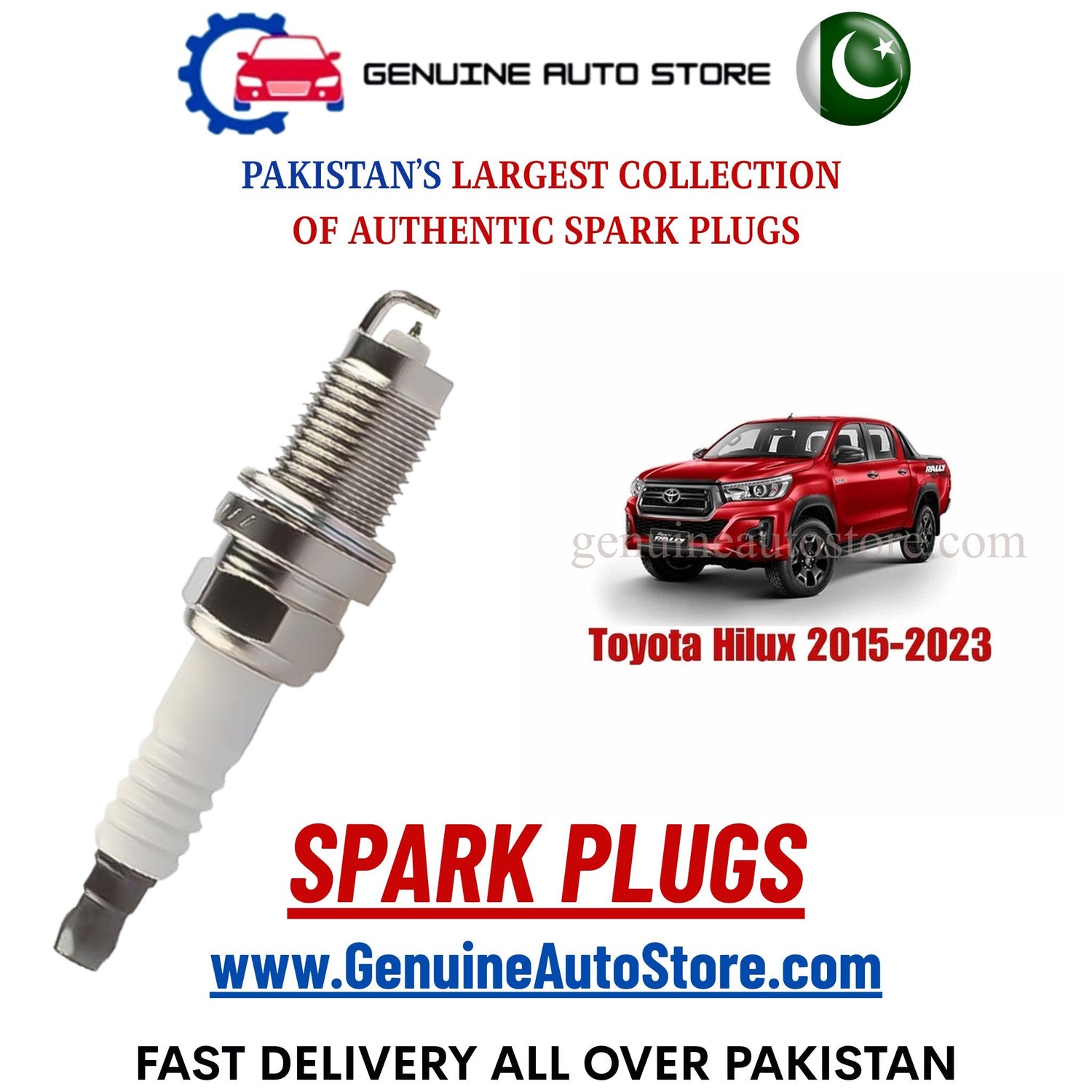 Original Iridium Toyota Hilux 2015-2023 spark plugs in Pakistan