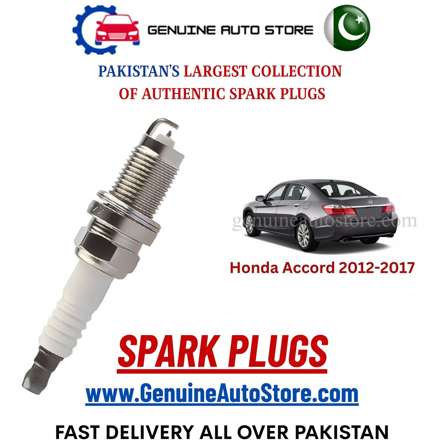 Original Iridium Honda Accord 2012-2017 spark plugs in Pakistan