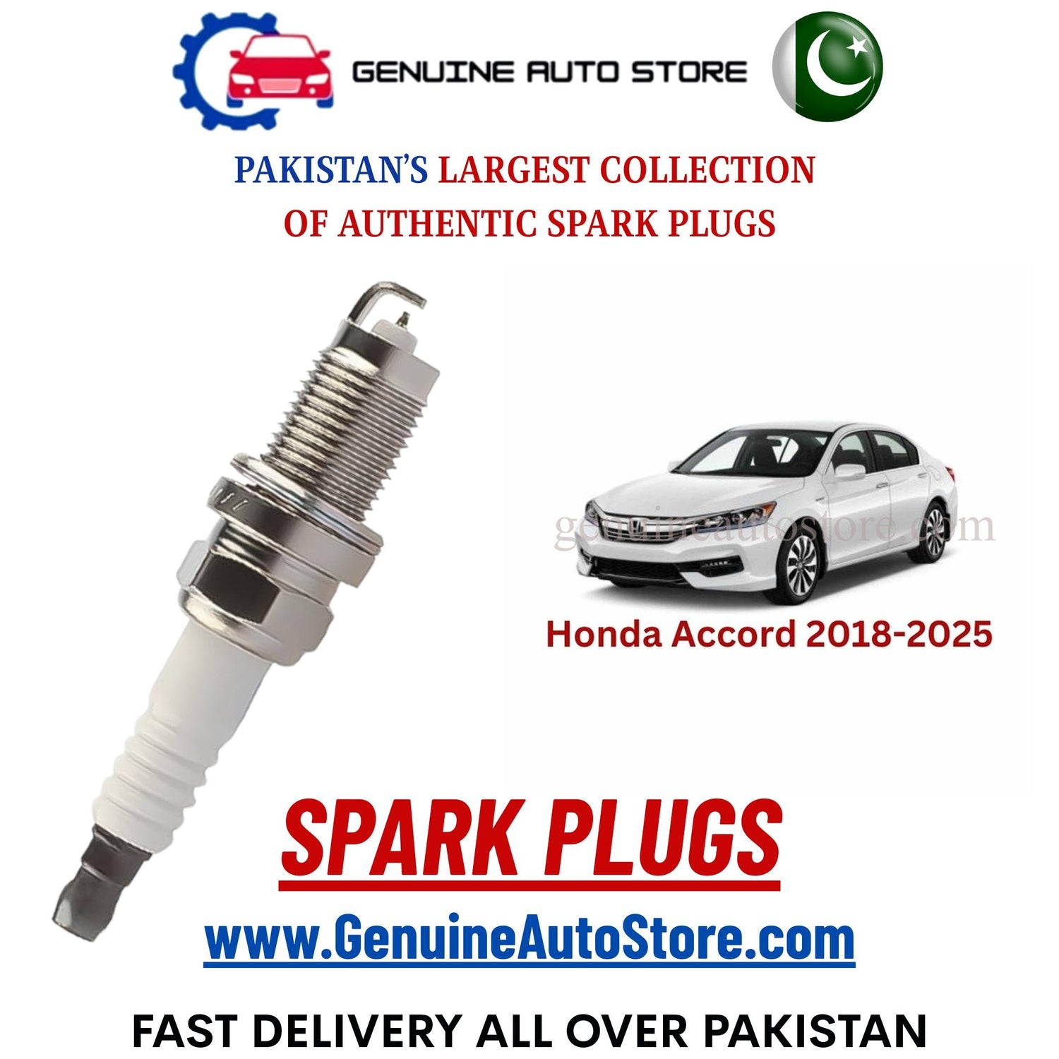 Original Iridium Honda Accord 2018-2025 spark plugs in Pakistan
