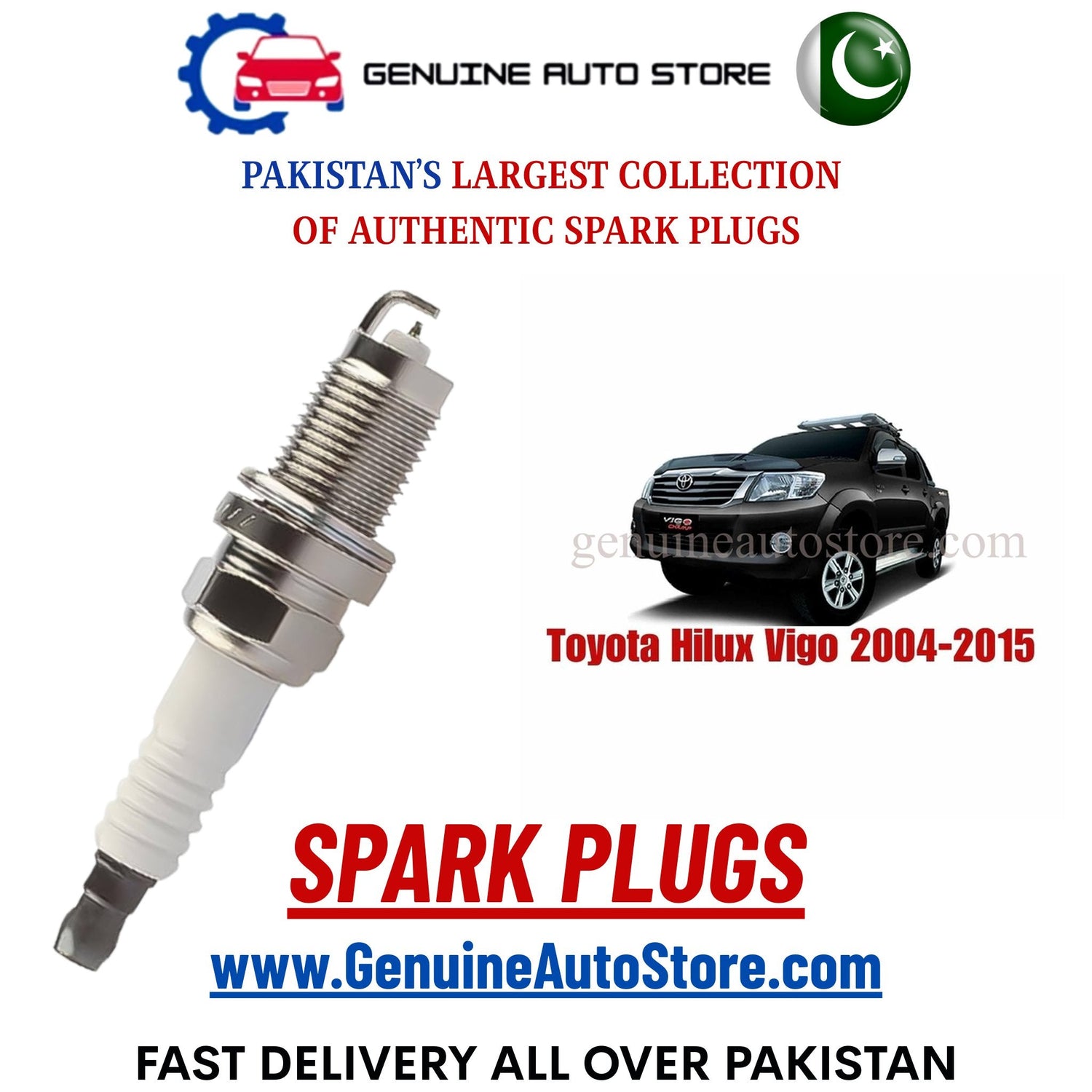 Original Iridium Toyota Hilux Vigo 2004-2015 spark plugs in Pakistan