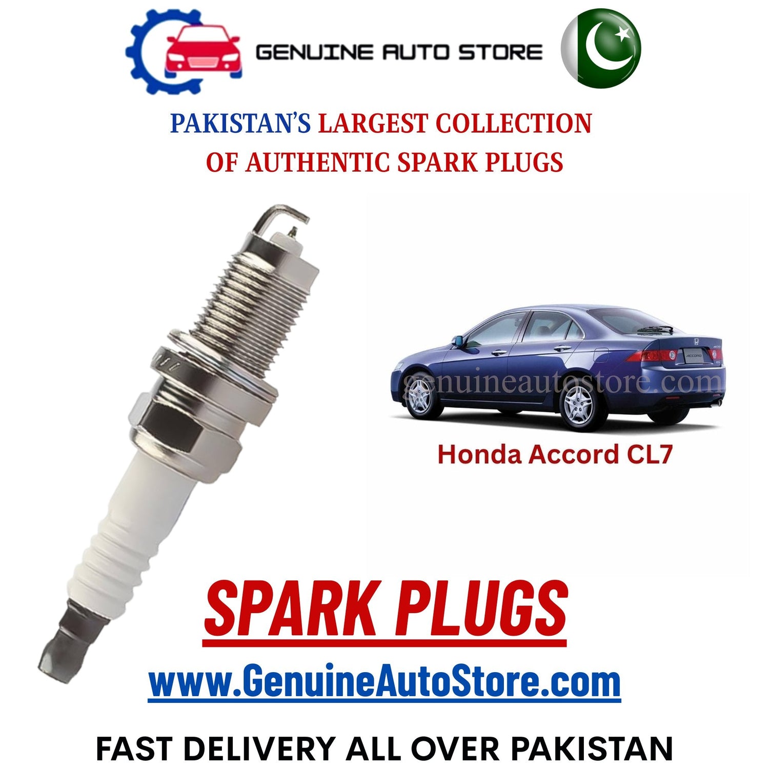 Original Iridium Honda Accord CL7 spark plugs in Pakistan