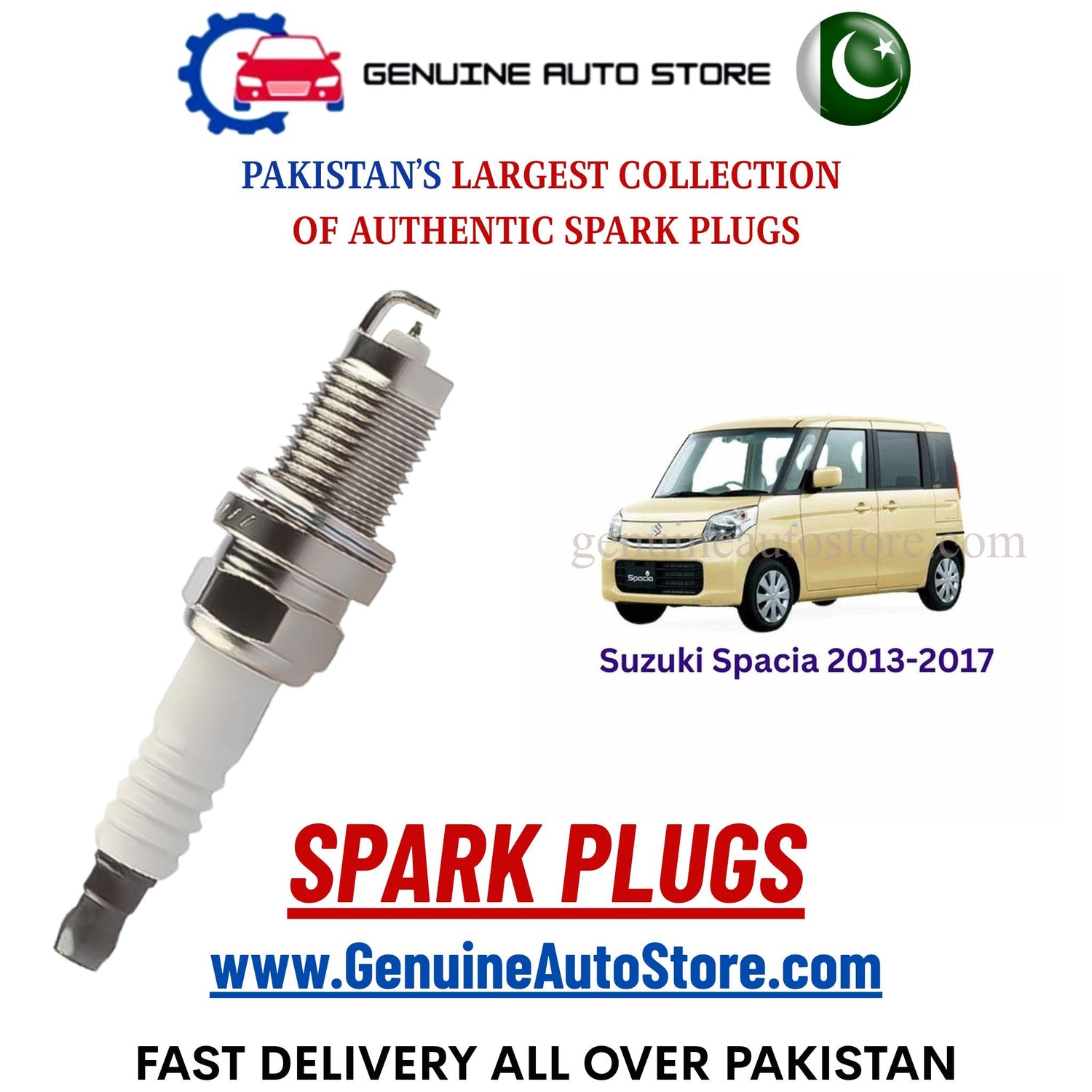 Original Iridium Suzuki Spacia 2013-2017 spark plugs in Pakistan