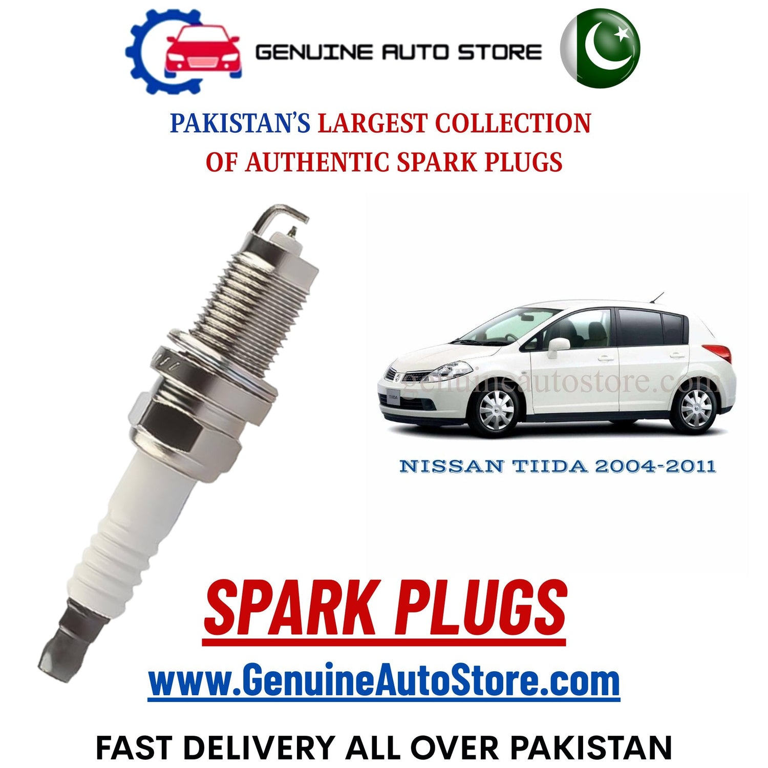 Original Iridium NISSAN TIIDA 2004-2011 spark plugs in Pakistan