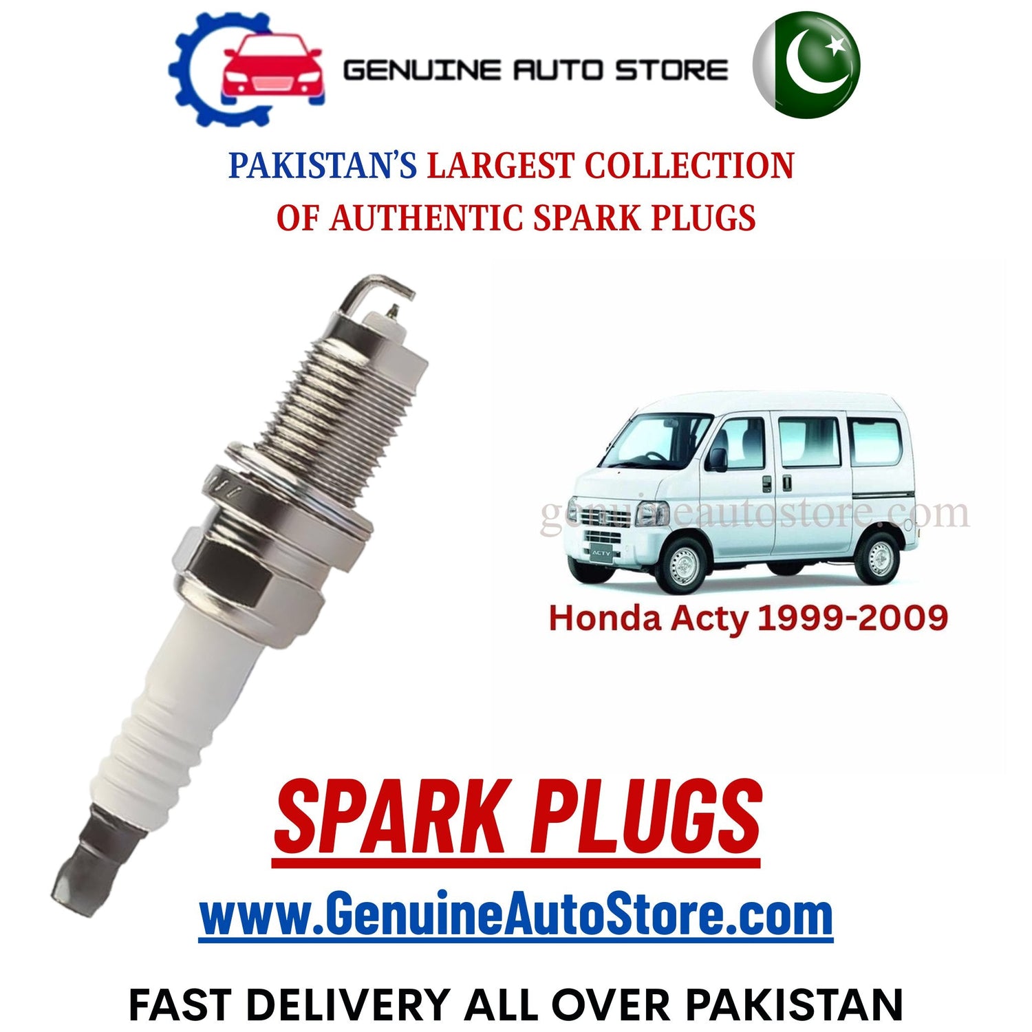 Original Iridium Honda Acty 1999-2009 spark plugs in Pakistan