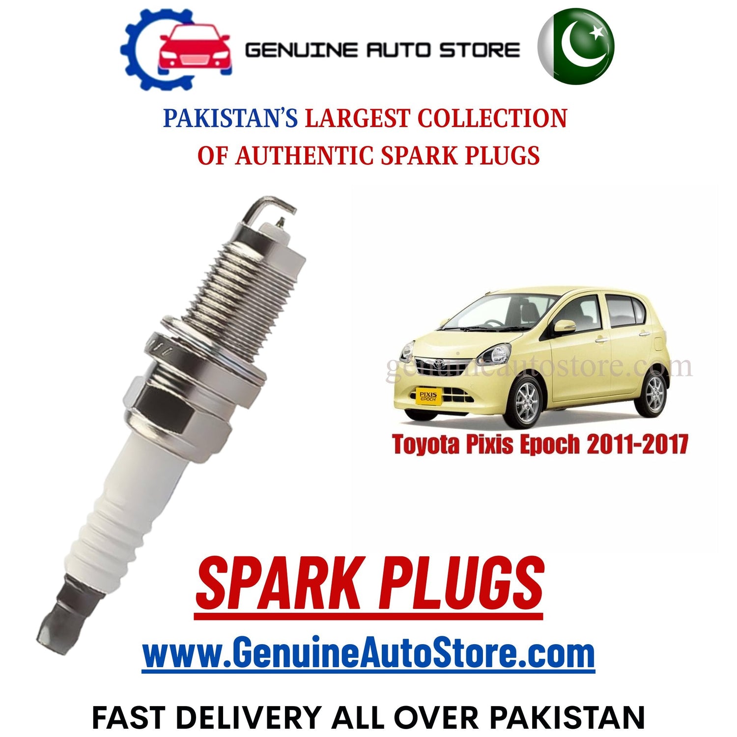 Original Iridium Toyota Pixis Epoch 2011-2017 spark plugs in Pakistan