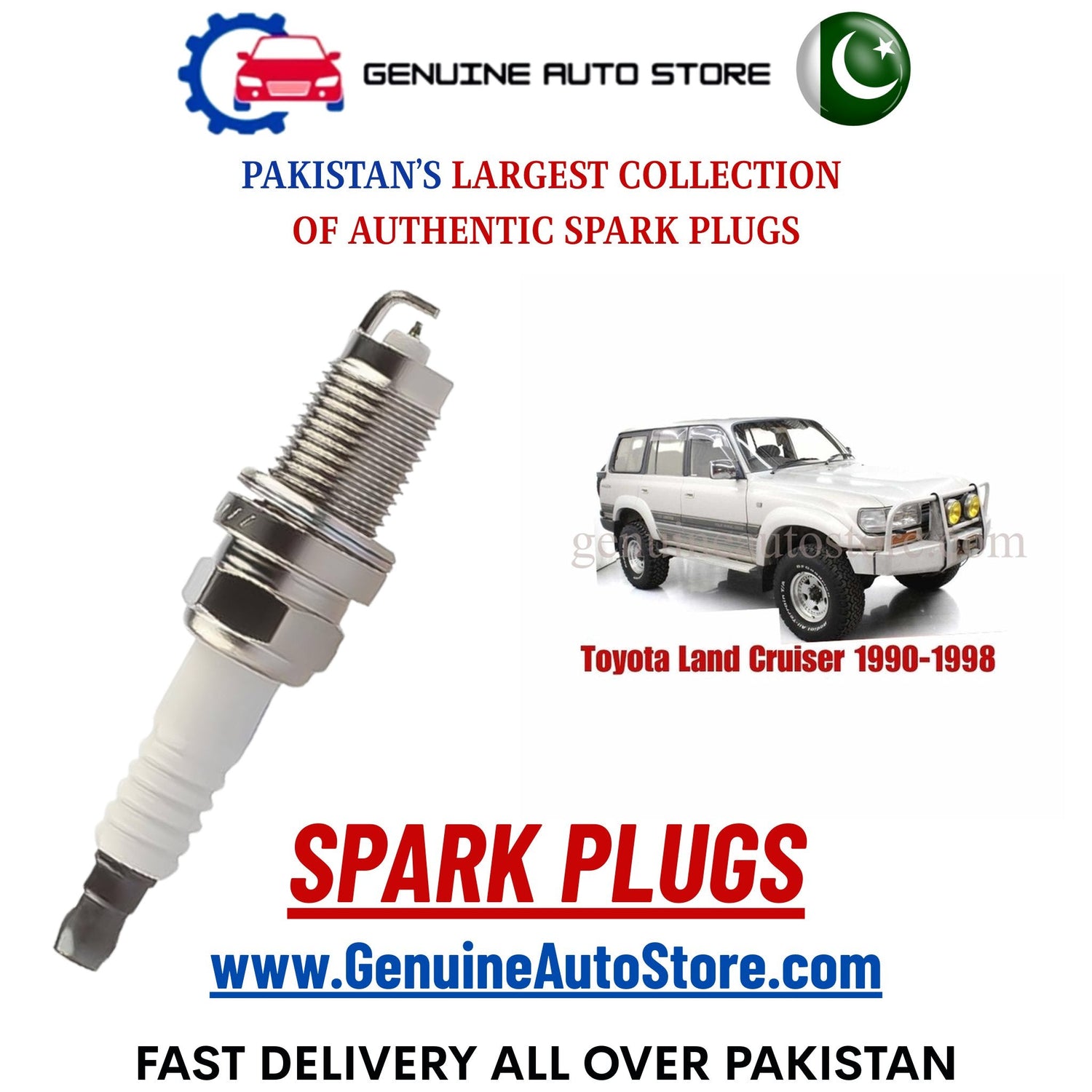 Original Iridium Toyota Land Cruiser 1990-1998 spark plugs in Pakistan